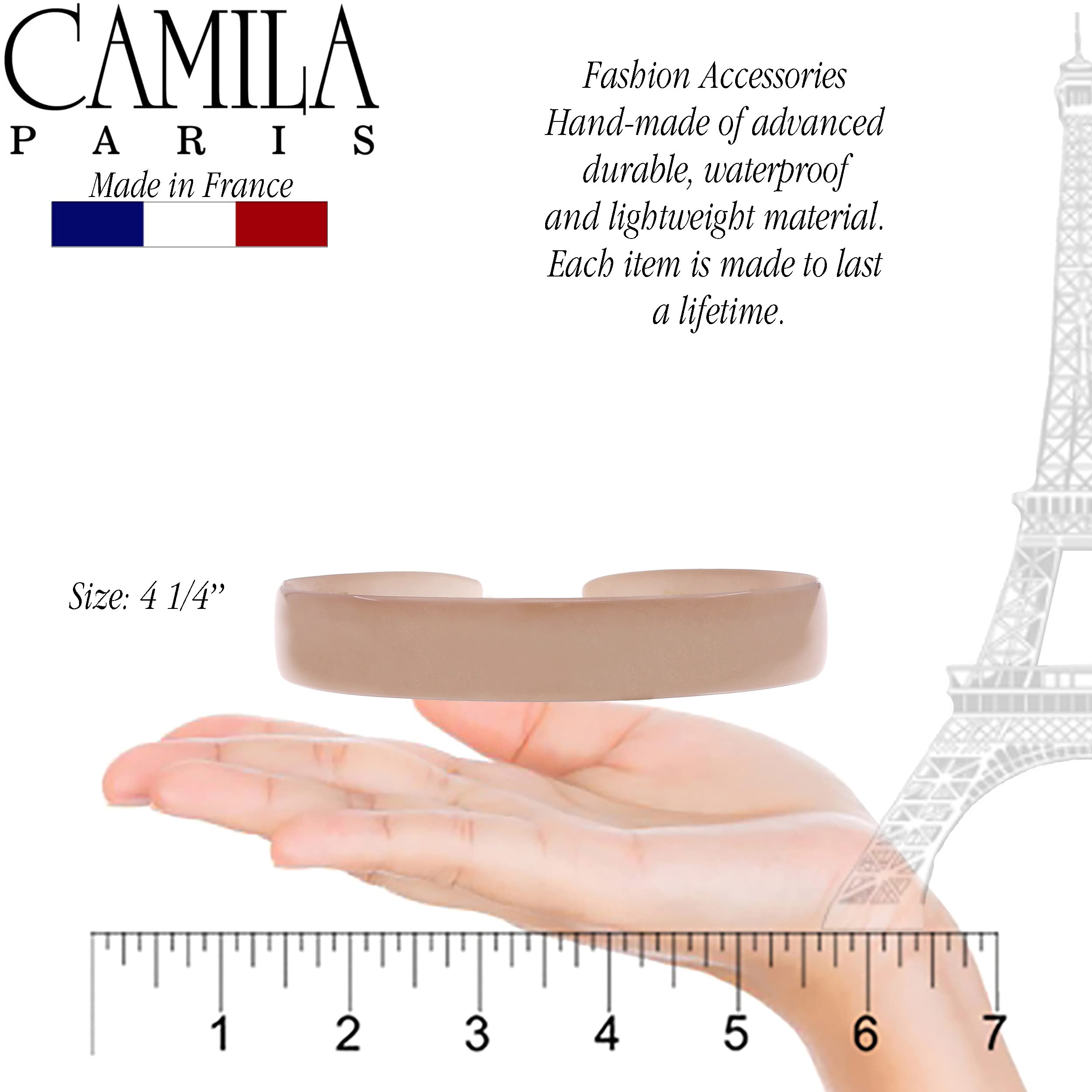Camila Paris CP3383 French Fashion Headband for Women - Flexible Non-Slip Hairband with Teeth for Strong Hold | Durable Cellulose Hair Accessory | Perfect for Workouts, Office & Everyday Styling | Made in France