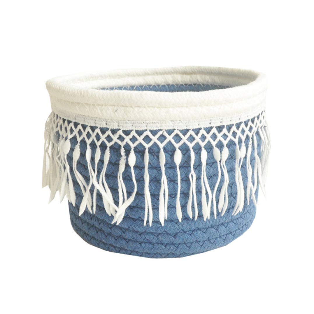 Underleaf Woven Storage Baskets - Cotton Rope Baskets & Decorative Hampers | Collapsible Storage Bins for Toys, Blankets, Snacks, Nursery & Kids Room | Perfect for Home Organization, Baby Essentials & Living Room Decor