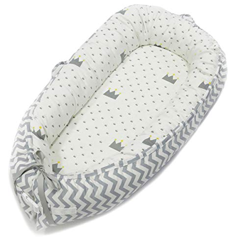 WANNISHA Baby Lounger & Nest - Portable Co-Sleeping Crib for Newborns, Breathable & Adjustable Cotton Infant Bed - Perfect for Nursery, Travel & Safe Co-Sleeping