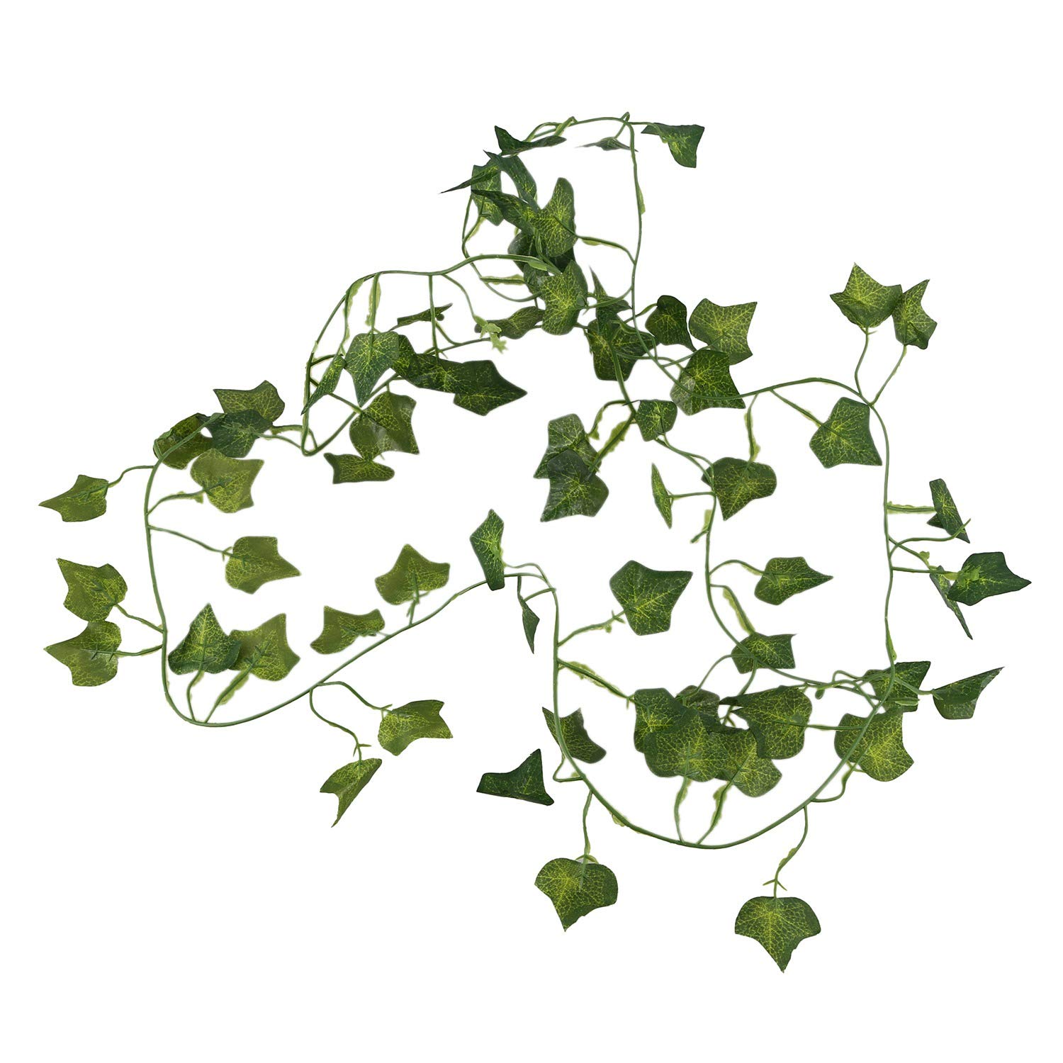 HAYLEY 2M (6.6 Feet) Artificial Ivy Vine Leaves - Faux Sweet Potato Plant for Garden Decoration, Wedding Backdrop, Home & Office Decor - Realistic Greenery for Indoor/Outdoor Use