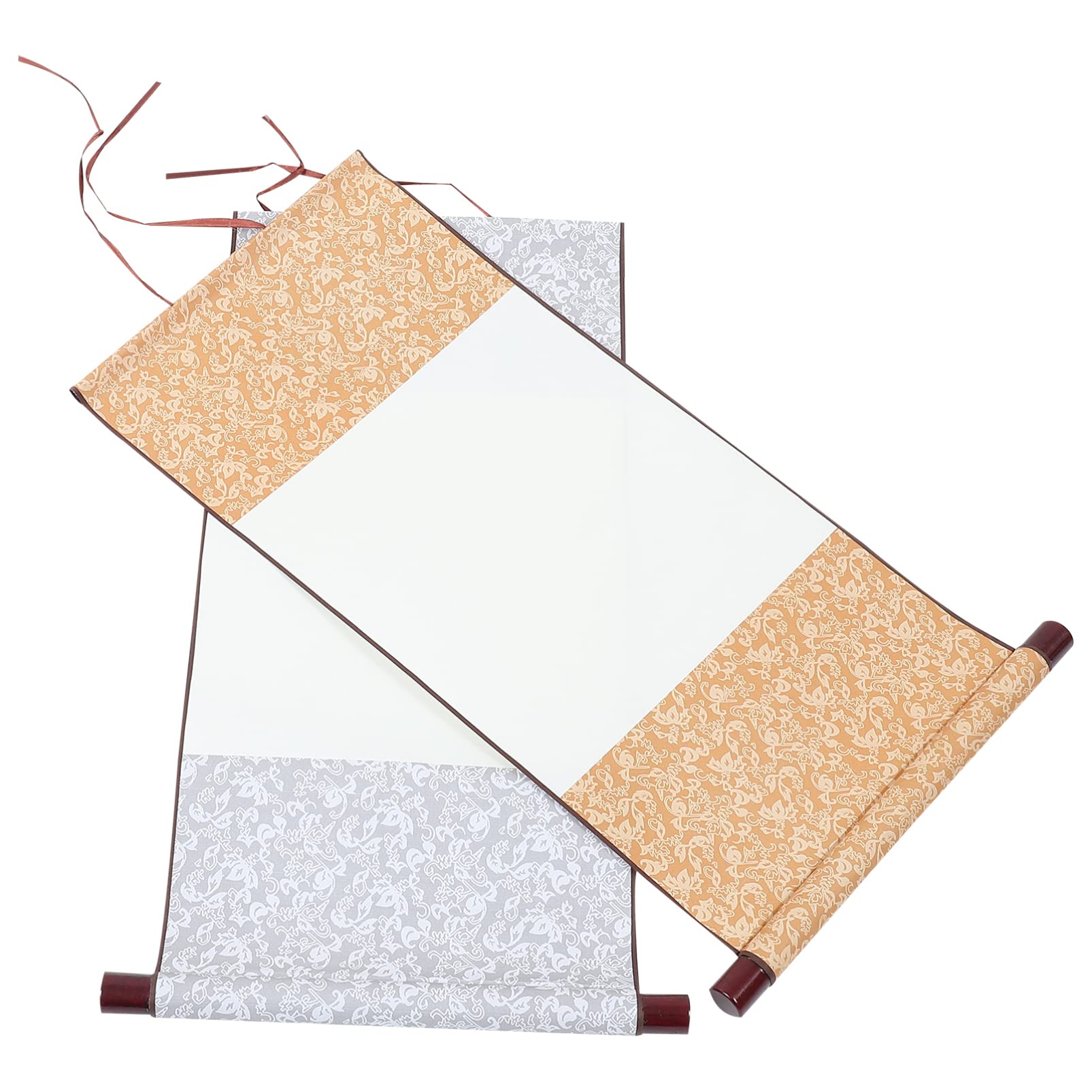 SEWACC 2-Piece Calligraphy Scroll Set - Blank Rice Paper Hanging Scrolls for Chinese Calligraphy, Art Painting & Writing | Perfect for Home Decoration, Gift Giving & Traditional Art Practice