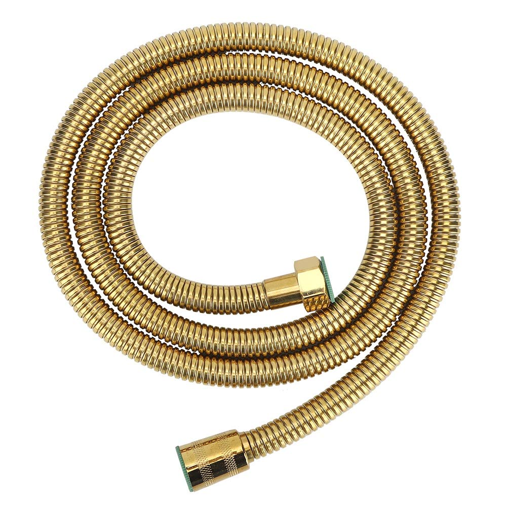 Premium Stainless Steel Shower Hose - 1.5m/59in G1/2in Gold Handheld Shower Hose for Bathroom, Bidet Sprayer & Bathing Accessories - Ideal for Shower Upgrades, Spa-Like Experience & Bathroom Renovations