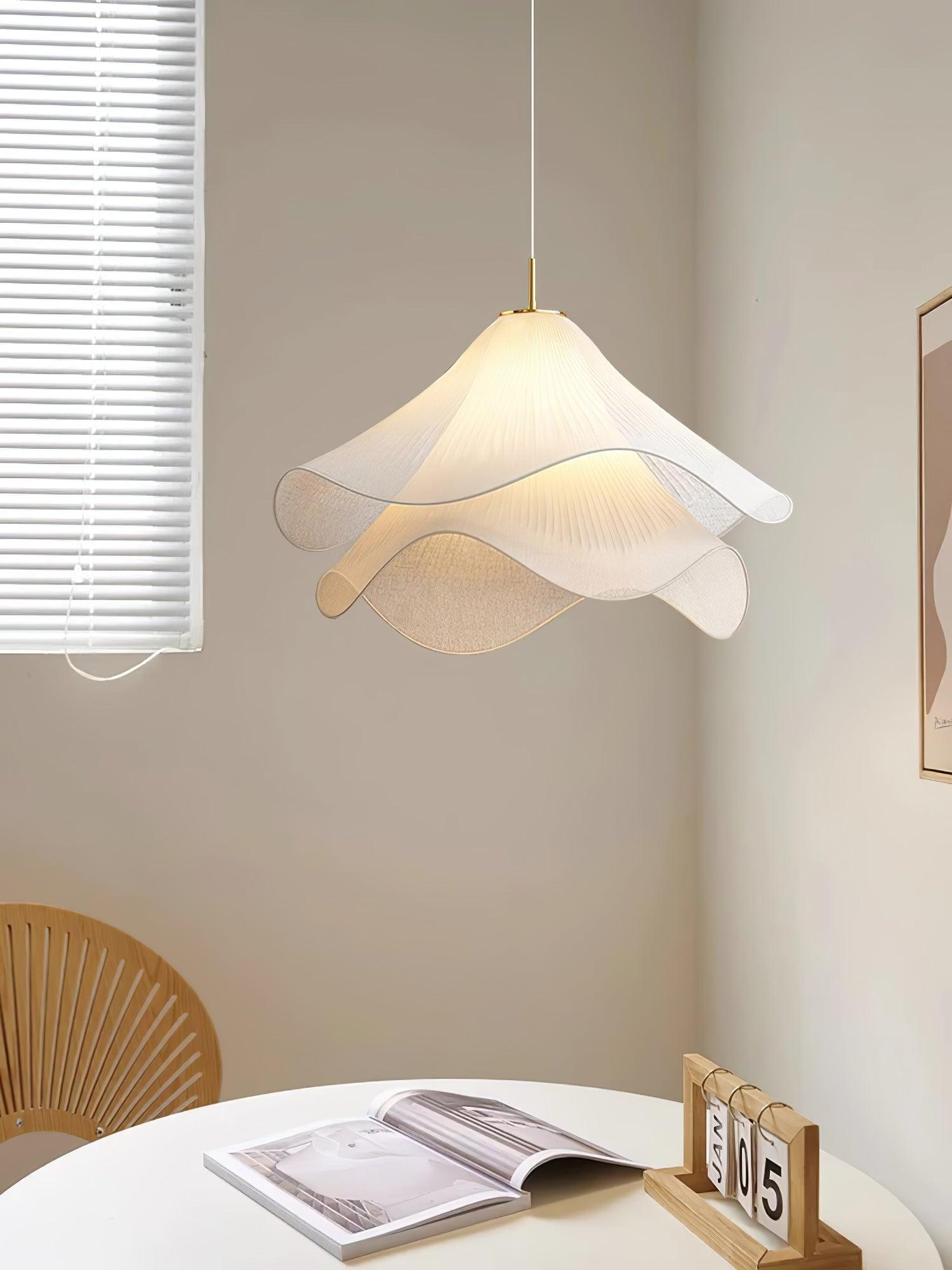 Ethereal Bloom Pendant Light - Modern Floral Glass Ceiling Lamp for Dining Room, Kitchen Island & Bedroom Decor - Elegant Lighting Fixture for Home & Office