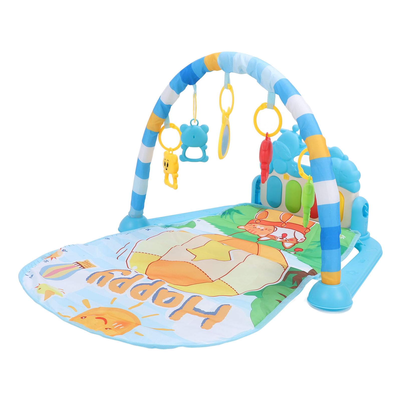 Baby Playmat with Play Piano Gym - Musical Learning Toy & Tummy Time Activity Mat for Newborns 0-36 Months | Soft Floor Mat for Crawling, Sensory Play & Early Development