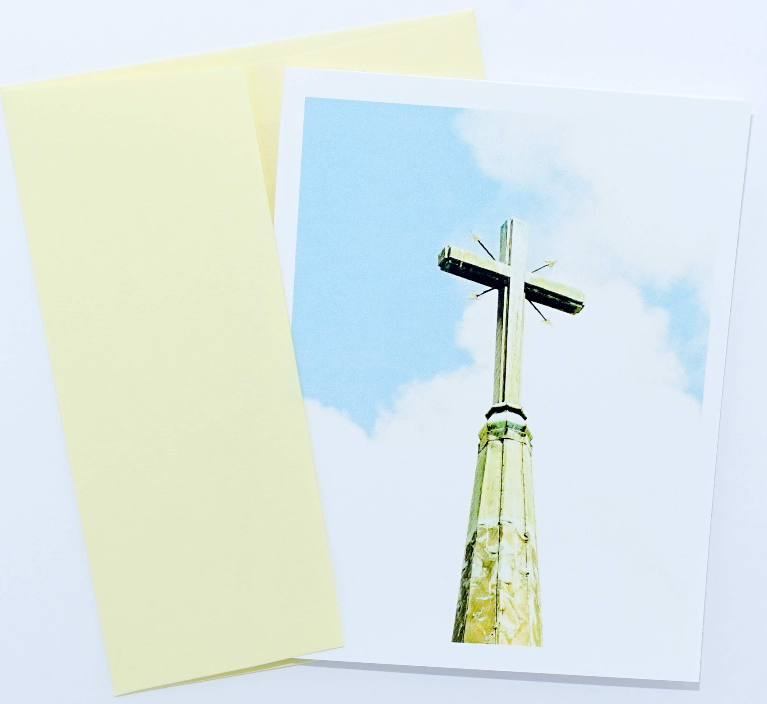 Church Steeple Note Cards Set - 16 Blank Cards with Envelopes for All Occasions - Thank You, Christmas, Baptism Gifts
