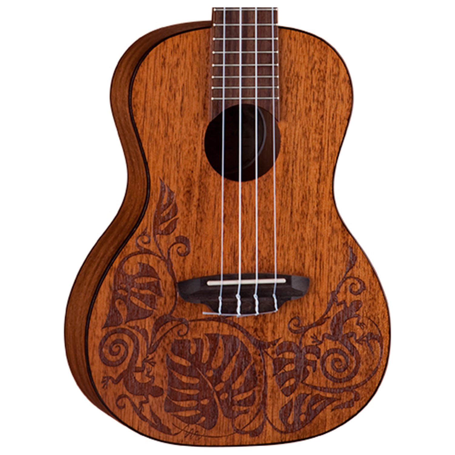 Luna Mahogany Concert Ukulele Bundle with Gig Bag & Tuner - Professional 23