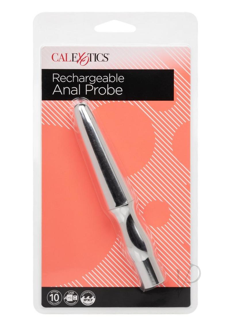 Rechargeable Silicone Anal Probe - Silver | Premium Adult Toy for Anal Play & Stimulation | Perfect for Couples & Solo Pleasure