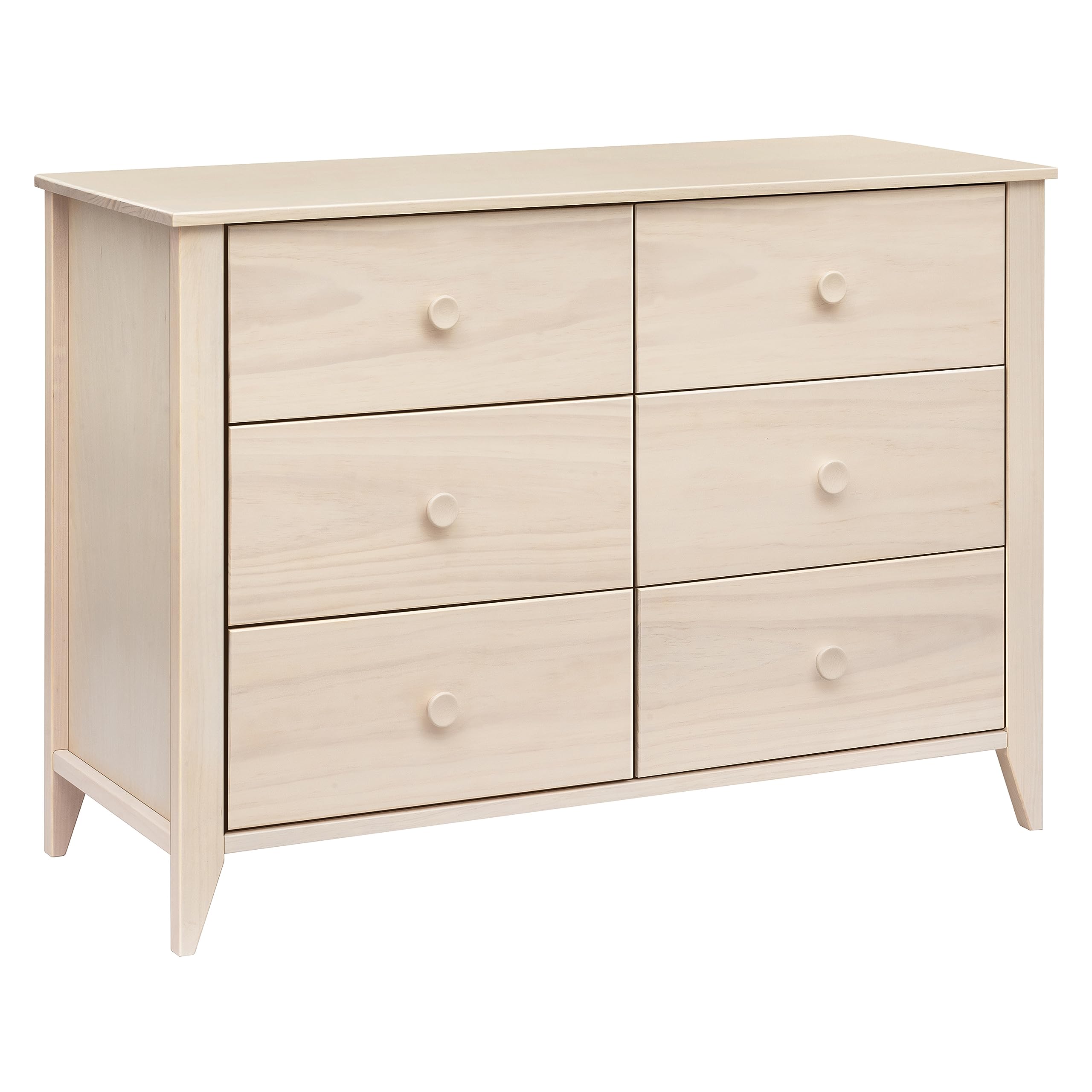 Babyletto Sprout 6-Drawer Kids Dresser - Nursery & Bedroom Storage Furniture - GREENGUARD Gold Certified Wood Dresser for Boys & Girls - Washed Natural Finish - Perfect for Baby Room Organization & Living Room Storage