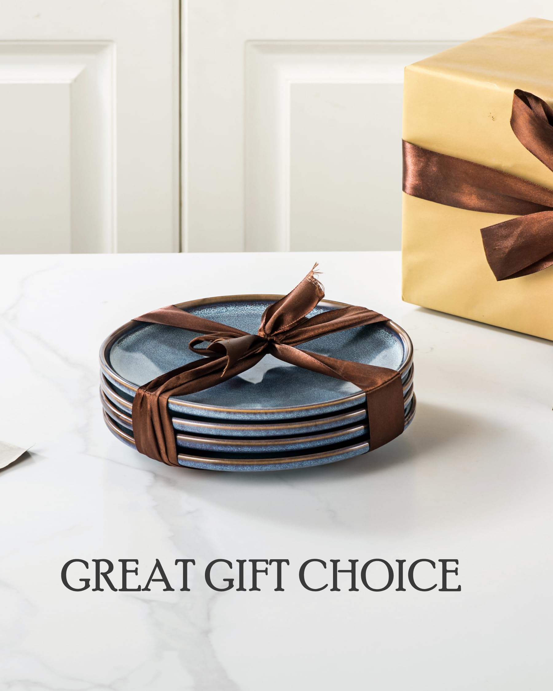 UNICASA 4-Pack Ceramic Plates 8.25