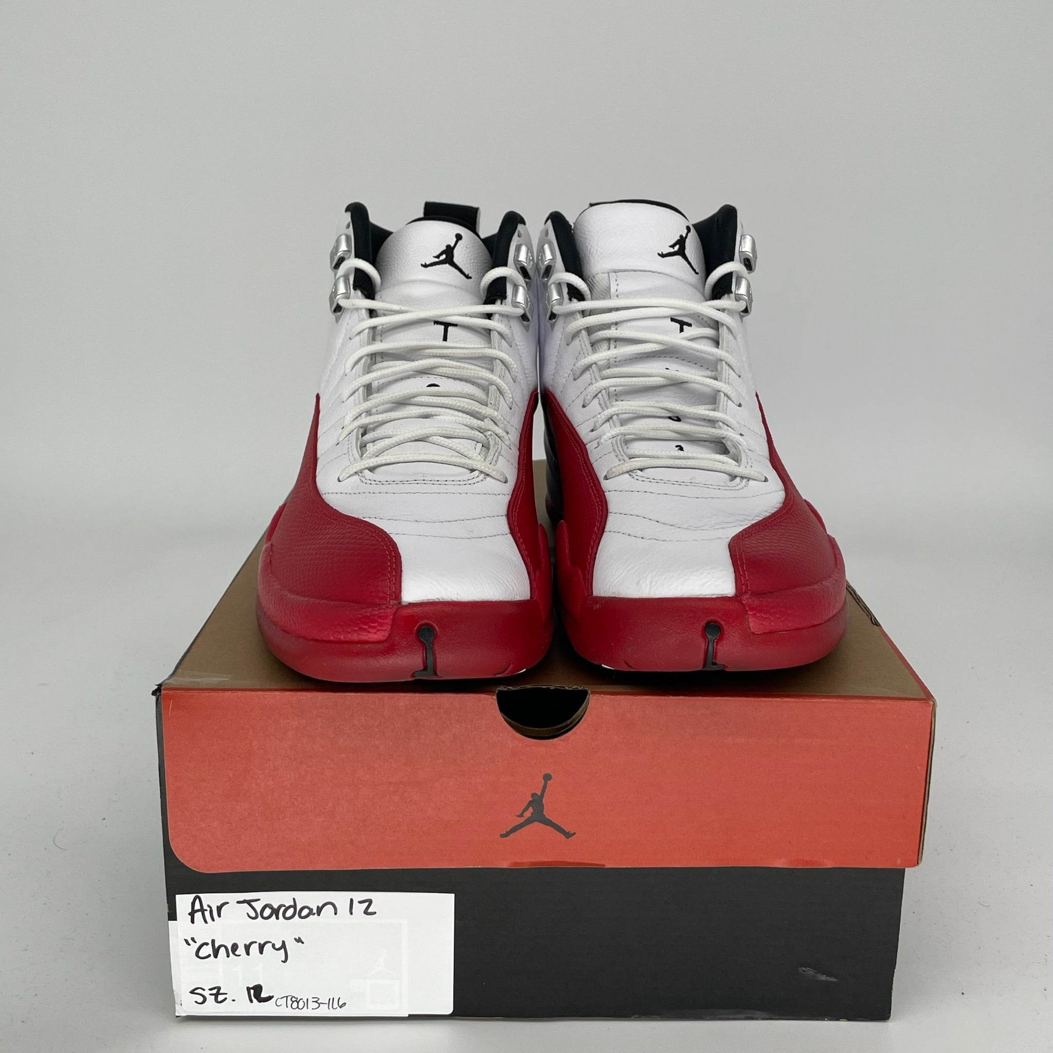 AIR JORDAN 12 CHERRY Basketball Shoes Men's Size 12 (CT8013-116) - Retro Style for Casual Wear & Street Fashion