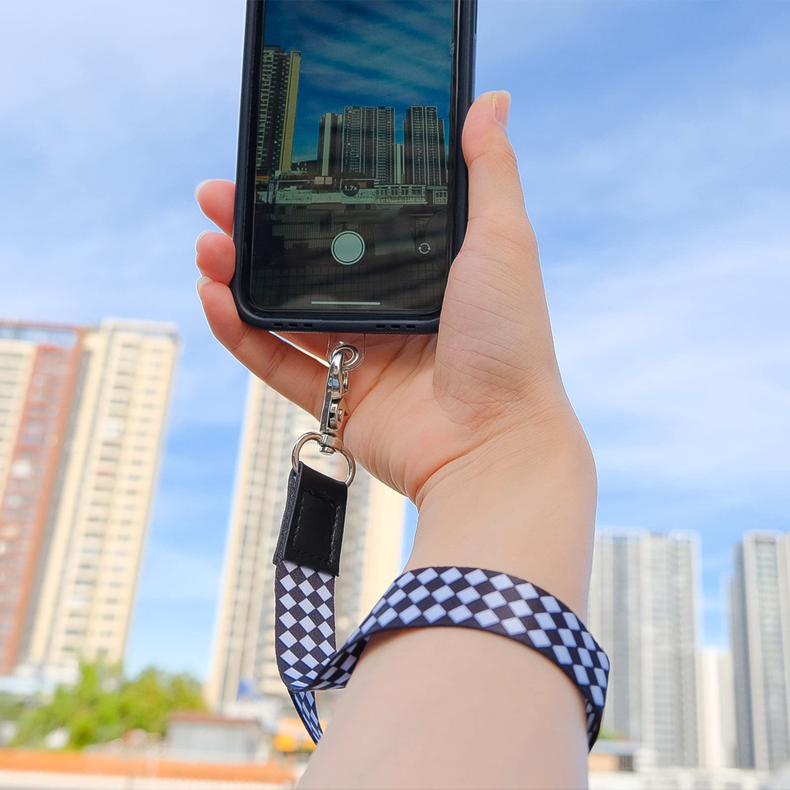 Adjustable Universal Phone Lanyard - Crossbody & Wrist Strap for iPhone, Keys & ID Badges - Secure Hands-Free Carrying for Work, Travel & Outdoor Activities
