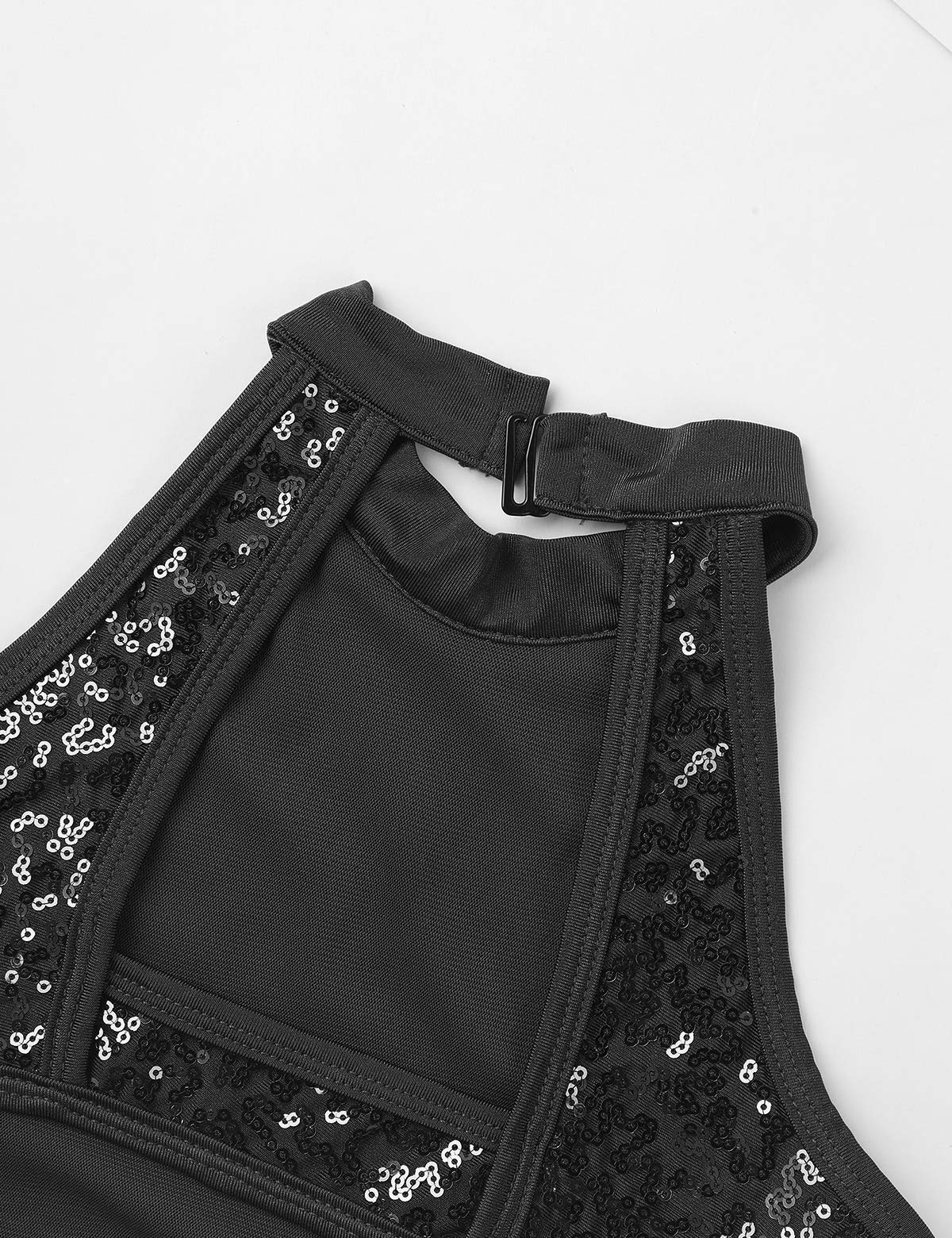 Sparkly Girls Ballet Leotard with Sequins & Strappy Back - Dance Gymnastics Bodysuit for Ballerina Training & Performance (Ideal for Recitals, Competitions & Dance Classes)
