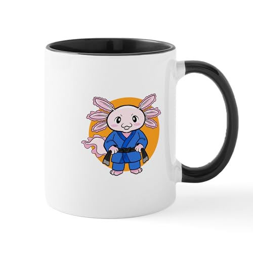 White/Black Inside - Jiu Jitsu A Lotl Axolotl Jiu Jitsu Fighter Mugs