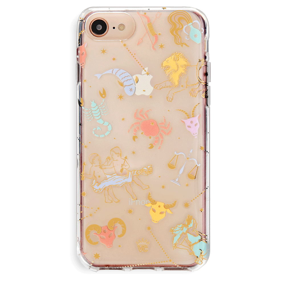 Zodiac Sign Clear iPhone Case - Slim Protective Cover for iPhone 12/13/14/15 Pro Max - Perfect for Daily Use, Work & Travel