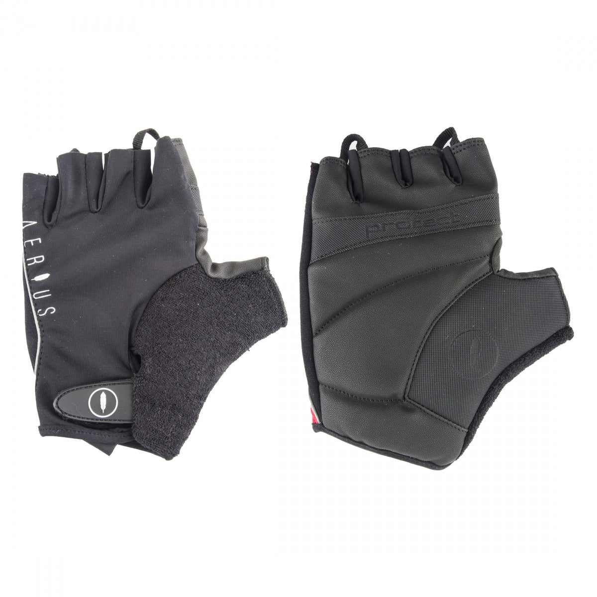 Aerius Classic Fingerless Gloves - Black, XL, Unisex - Perfect for Cycling, Running & Outdoor Activities