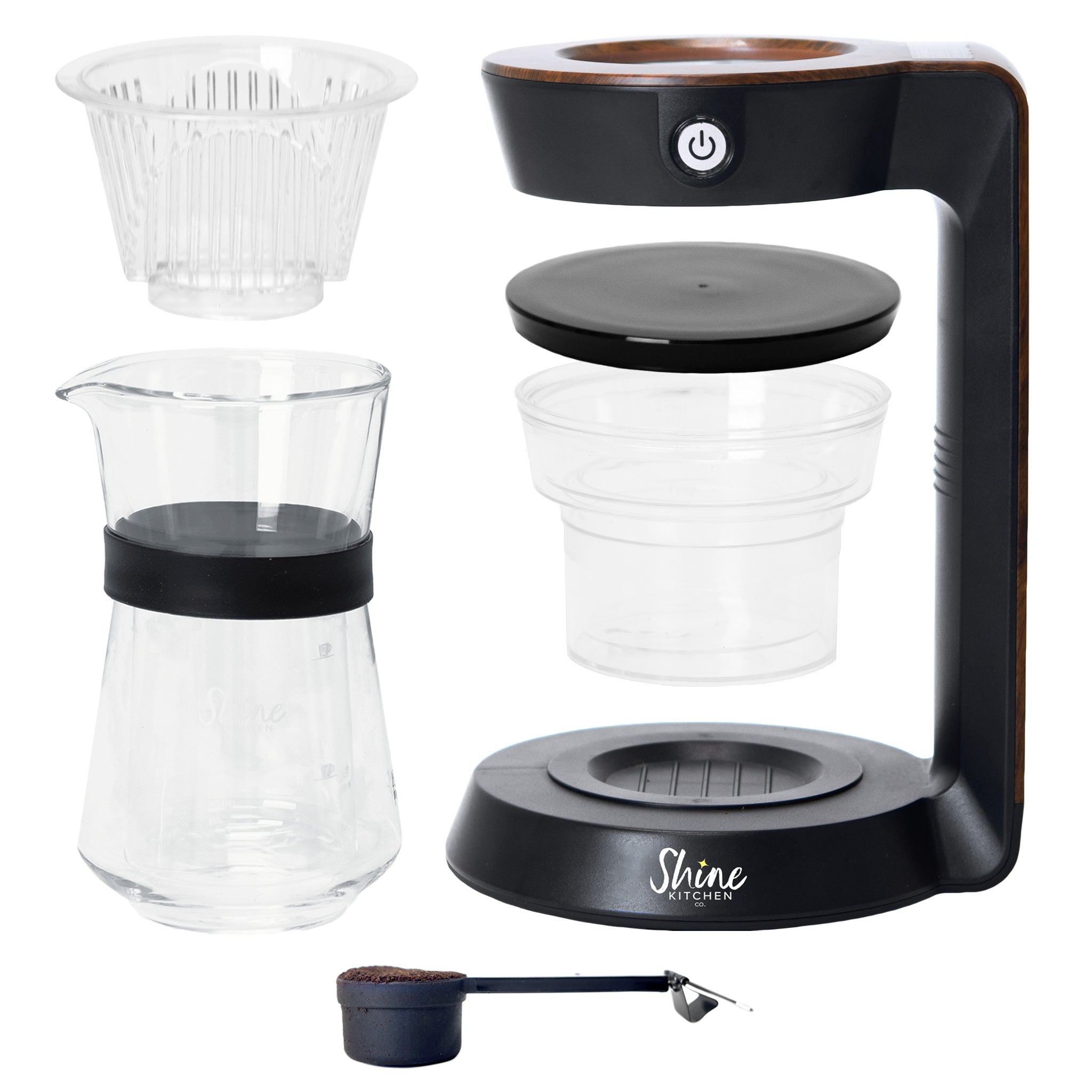 Shine Kitchen Co.® Autopour Automatic Pour Over Coffee Maker - Programmable Drip Coffee Machine with Precise Temperature Control for Home, Office & Cafe Use