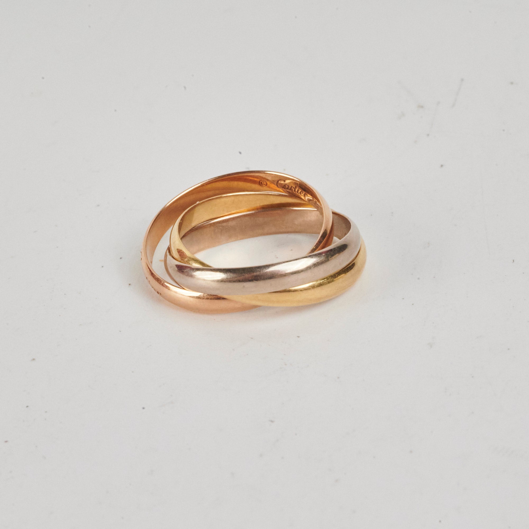 Cartier Trinity Ring 18K Gold Tri-Color Band Size 53 - Perfect for Engagements, Anniversaries & Luxury Gifts
