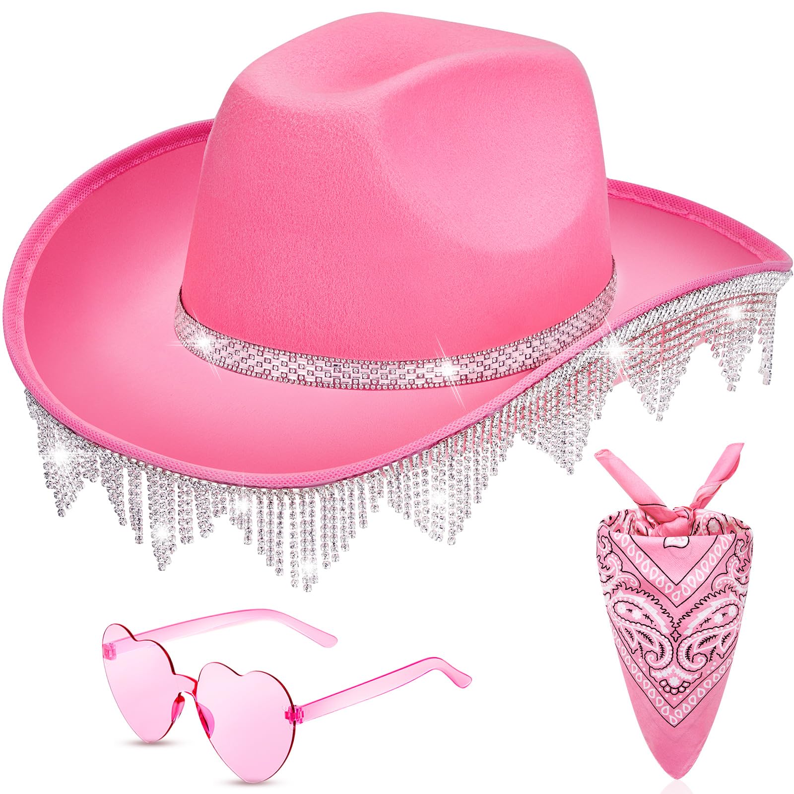 Sparkly Rhinestone Cowboy Hat - Glitter Cowgirl Hat for Women | Western Fashion Accessory for Concerts, Birthday Parties & Beyonce Renaissance Tour | Perfect for Country Music Festivals & Rodeo Events