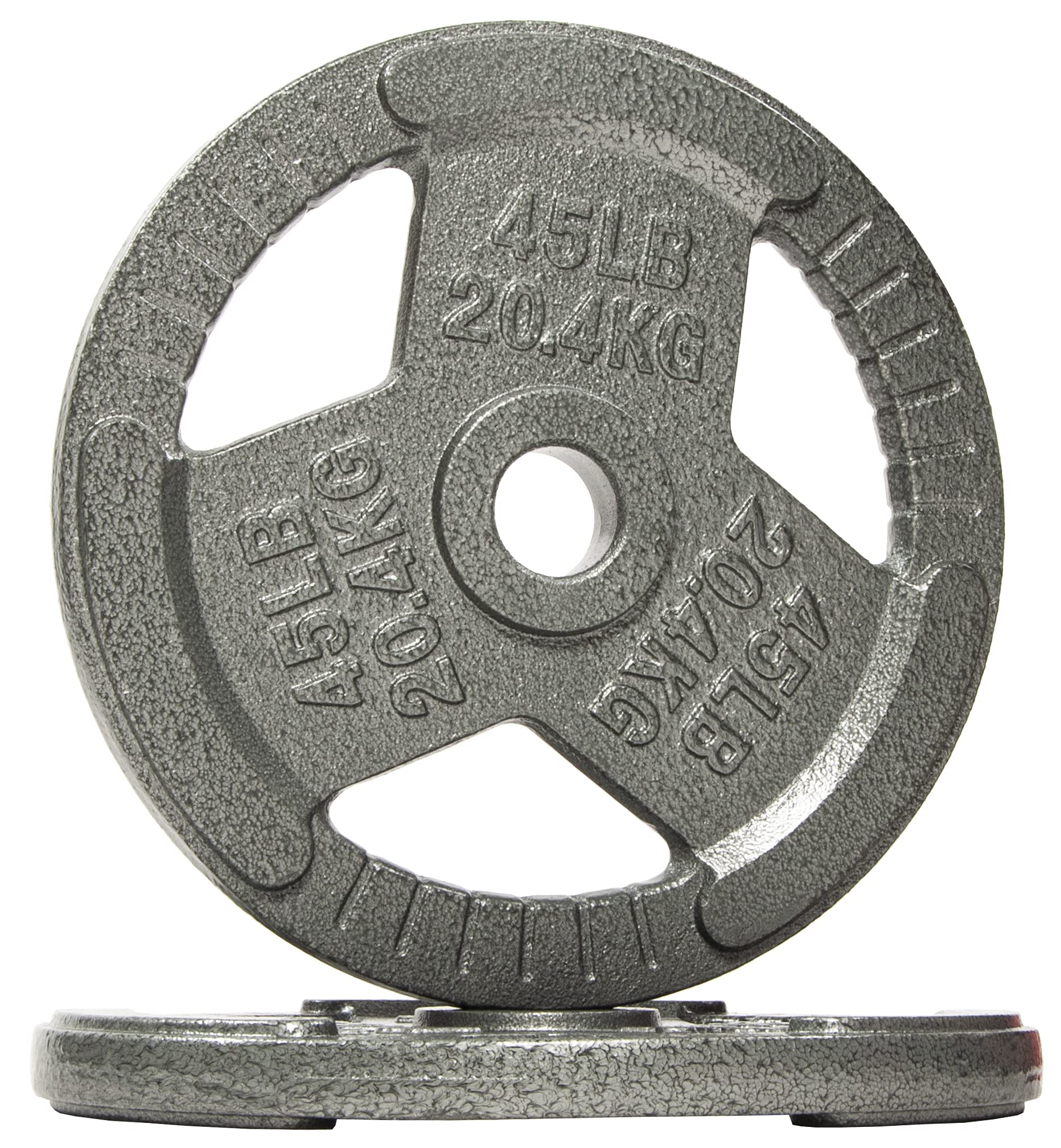 Powergainz Olympic 2-Inch Cast Iron Weight Plates (45LB Pair) - Premium Strength Training & Weightlifting Equipment for Home & Commercial Gyms - Ideal for CrossFit, Powerlifting & Bodybuilding Workouts