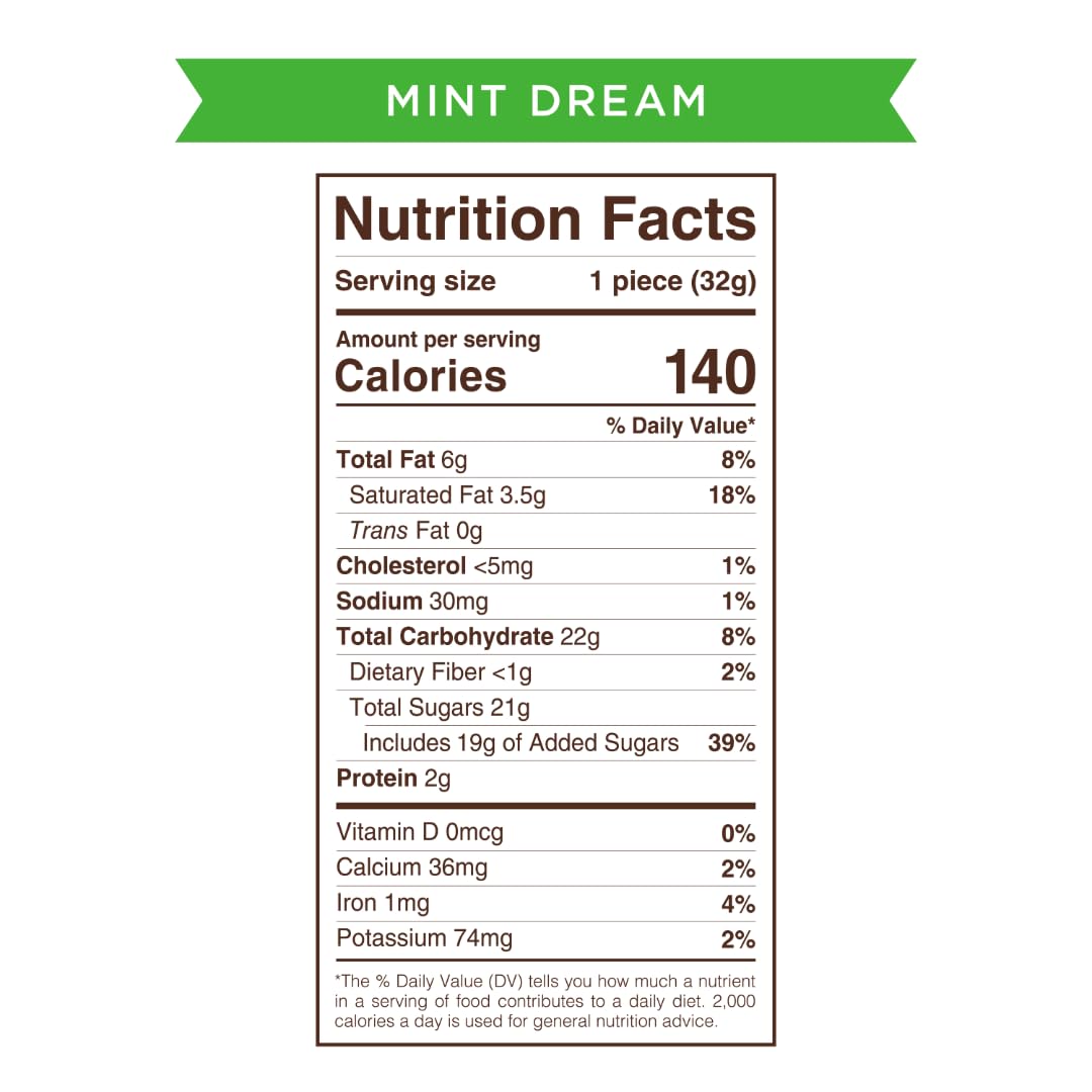 Russell Stover Milk Chocolate Mint Dream Bars - 1.125 oz (24 Count) - Fresh Mint Chocolate Candy for Gifts, Office Snacks & Holiday Treats