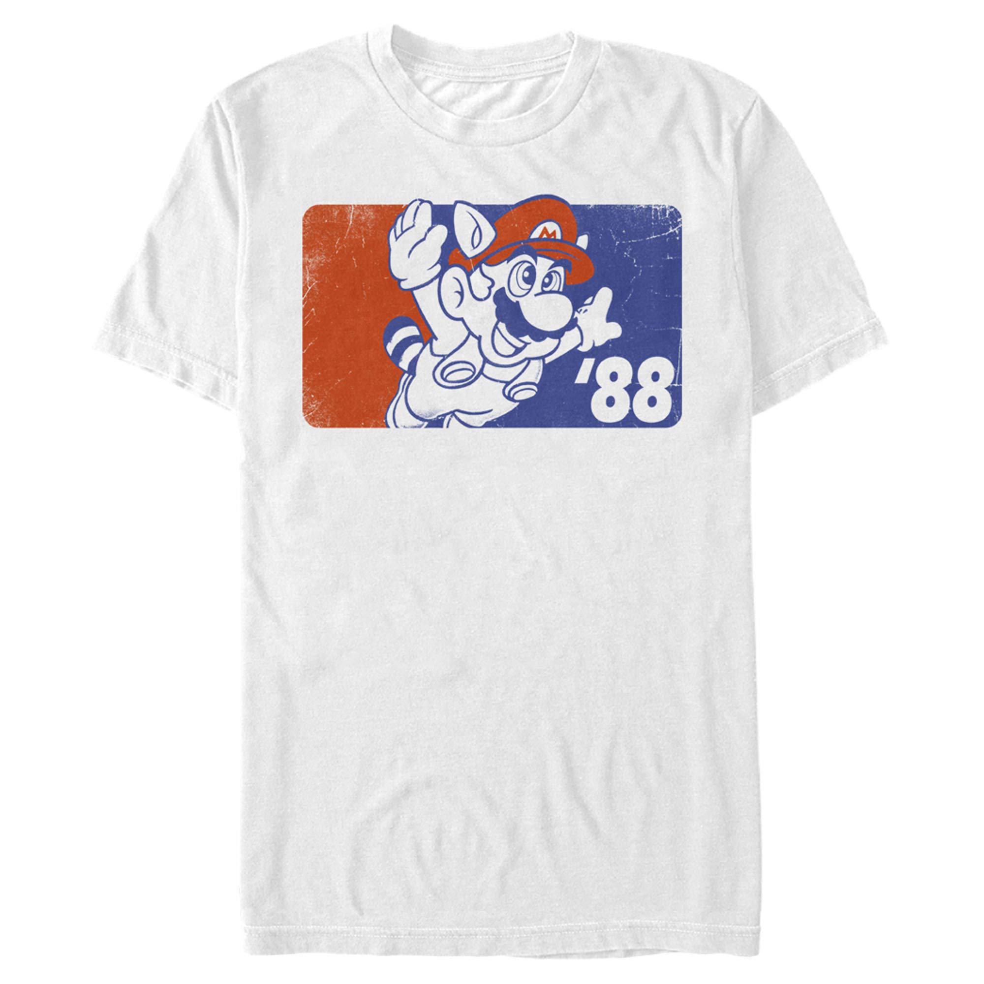 Vintage 1988 Nintendo Raccoon Mario Graphic T-Shirt for Men - Retro Gaming Tee for Casual Wear & Cosplay