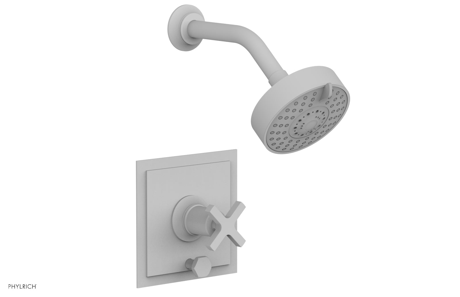 HEX MODERN Pressure Balance Shower and Diverter Set - Cross Handle Design (No Spout Included) - Perfect for Bathroom Renovation and Modern Home Upgrade