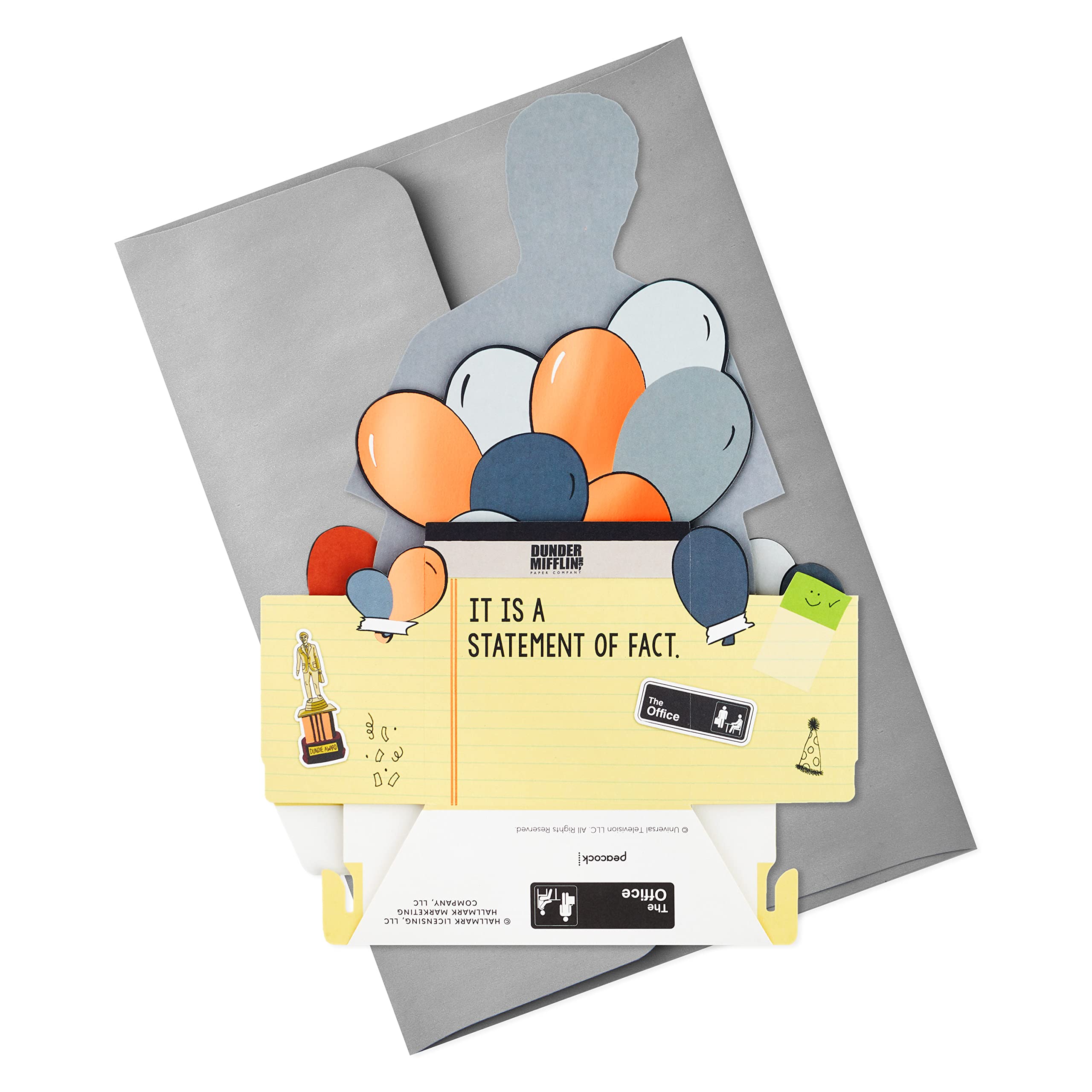 The Office Dwight Schrute Funny Pop Up Birthday Card - Hallmark Paper Wonder 3D Greeting Card for Fans, Coworkers & TV Show Lovers (Perfect Gift for Birthdays, Office Parties & The Office Enthusiasts)