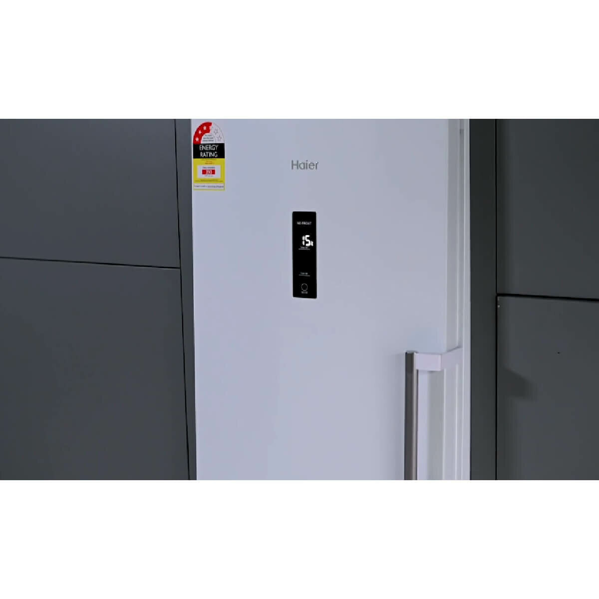 Haier 226L Vertical Frost Free Freezer - White Left Hinge Refrigerator HVF260WH3 LH for Home, Kitchen, Office, and Commercial Use
