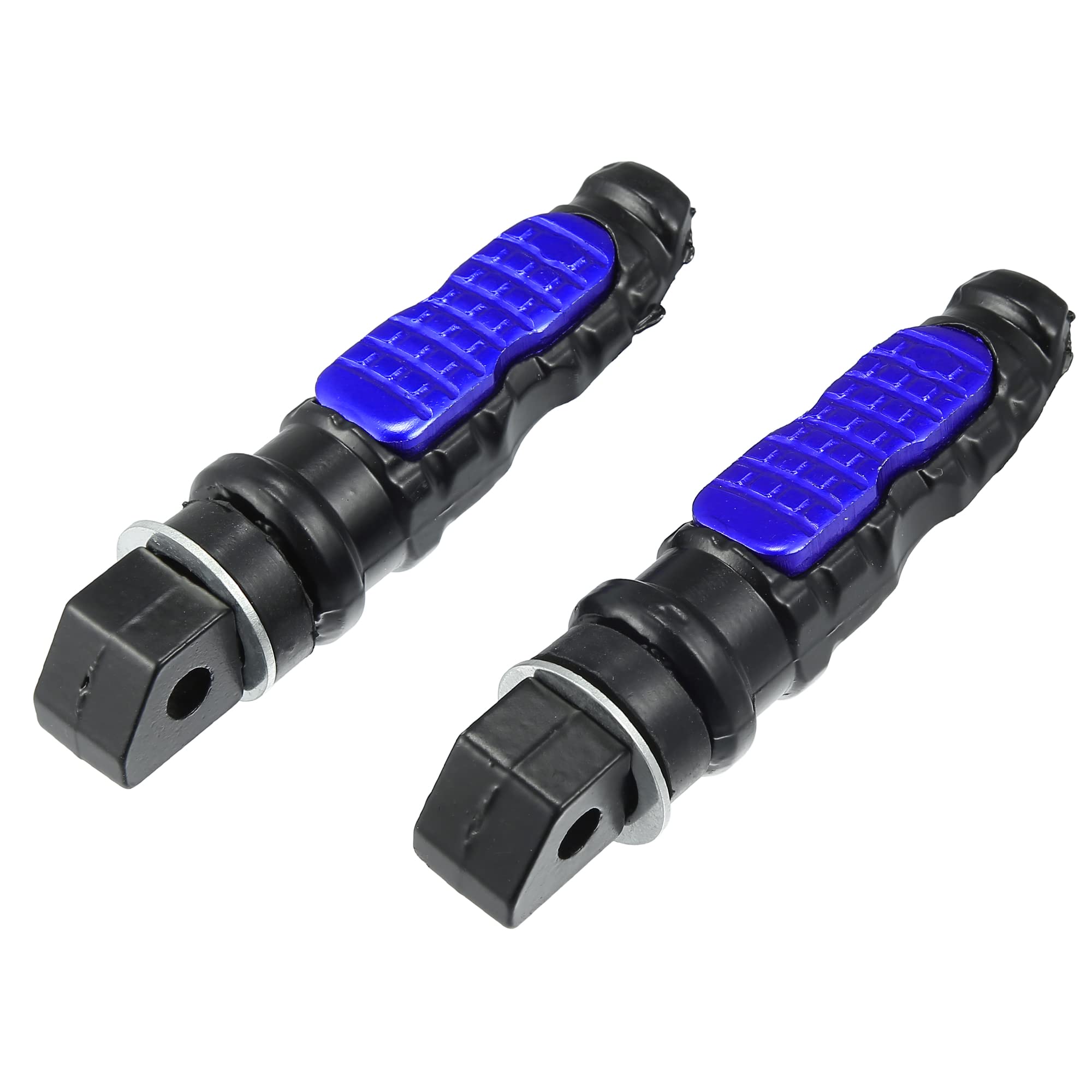Motoforti 1 Pair Universal Motorcycle Foot Pegs - Aluminum Alloy Footrest Pedals for Dirt Bikes & Cruisers (Blue) - Perfect for Off-Roading & Long-Distance Riding