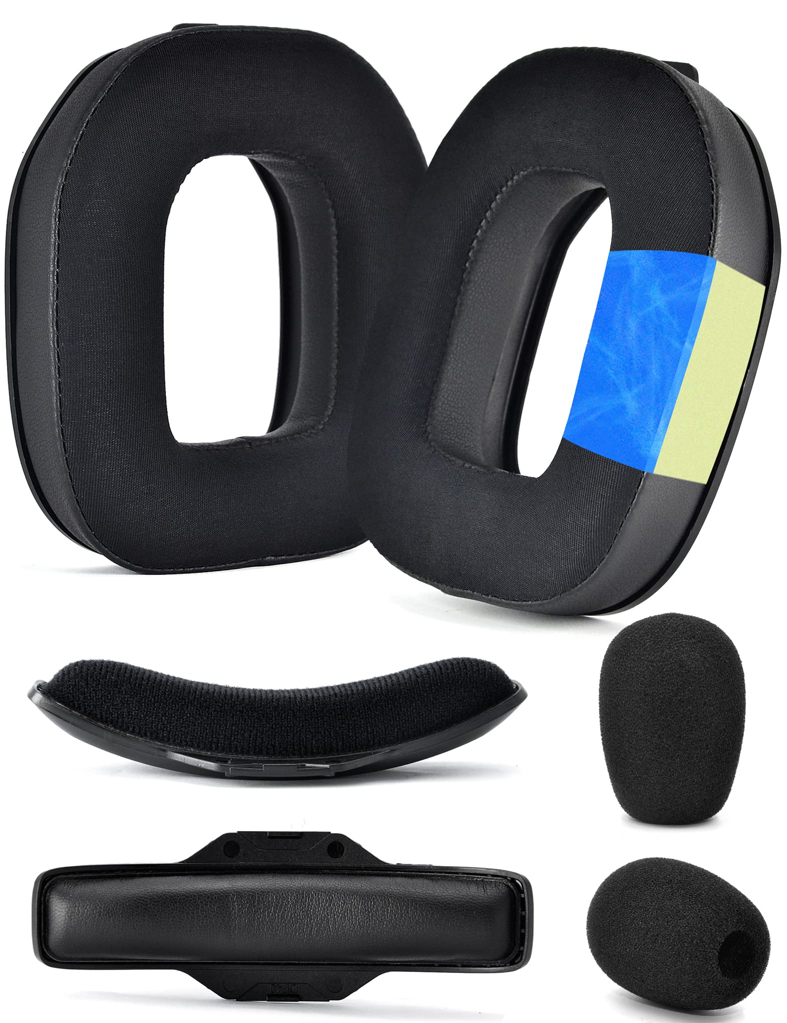 Defean A40 TR Mod Kit - Replacement Earpads & Headband for Astro Gaming A40 TR Headset | High-Density Noise Cancelling Foam Ear Cushions | Premium Black Silky Cool Fabric | Perfect for Gaming, Streaming & Long Wear Comfort