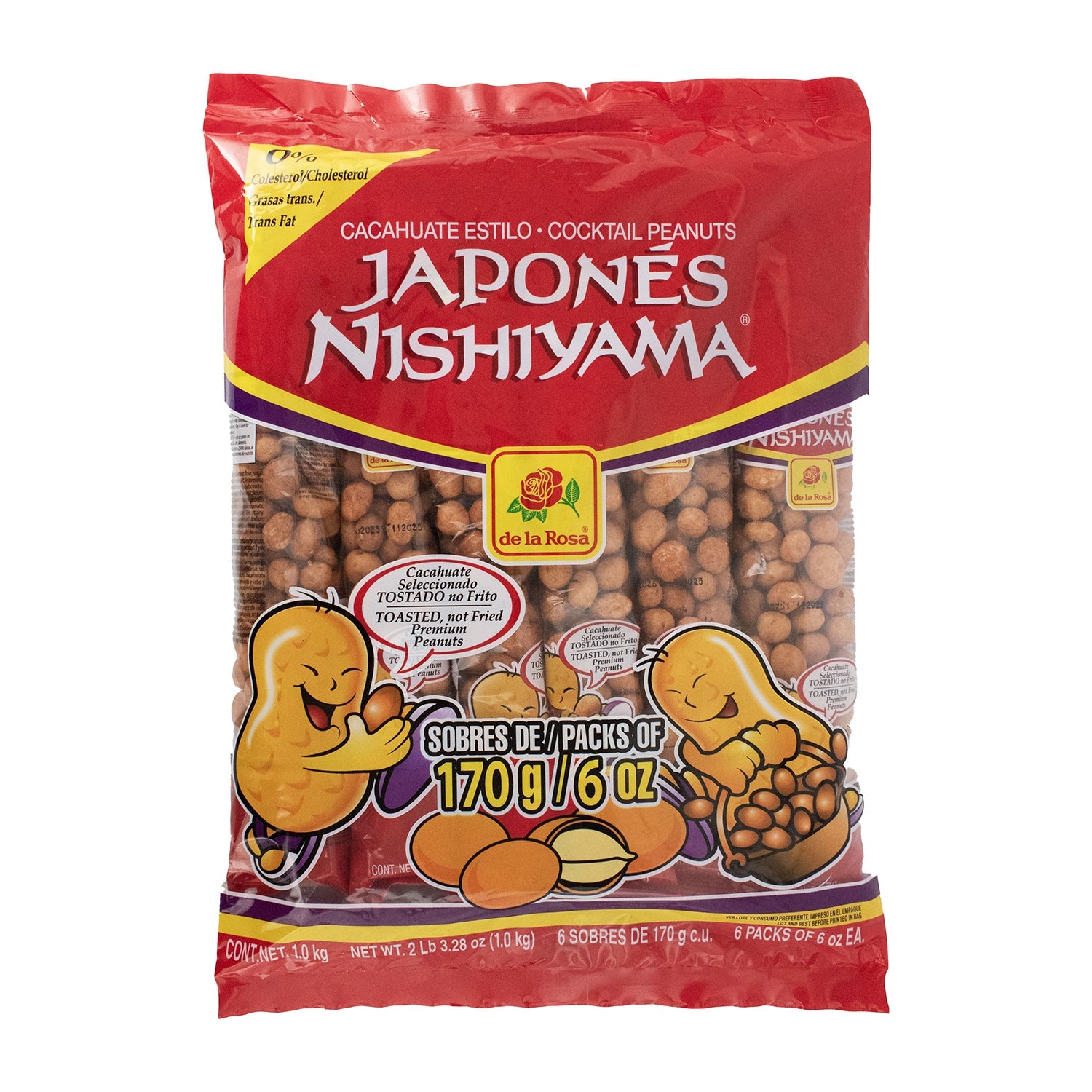 De La Rosa Japanese Peanuts 170g (6-Pack) – Crunchy Snack for Parties, Movie Nights & On-the-Go Munching