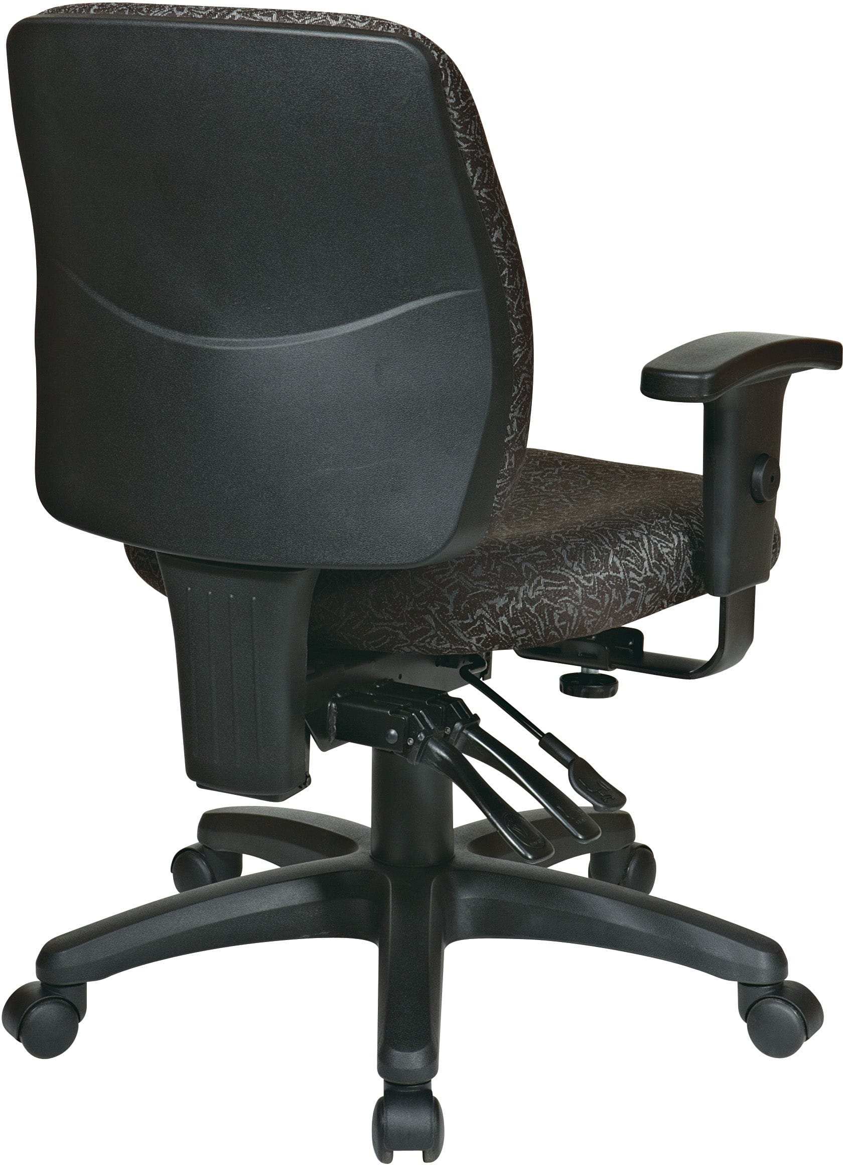 Office Star Mid Back Dual Function Ergonomic Chair [33327] - Adjustable Height & Lumbar Support for Home Office & Workspace Comfort