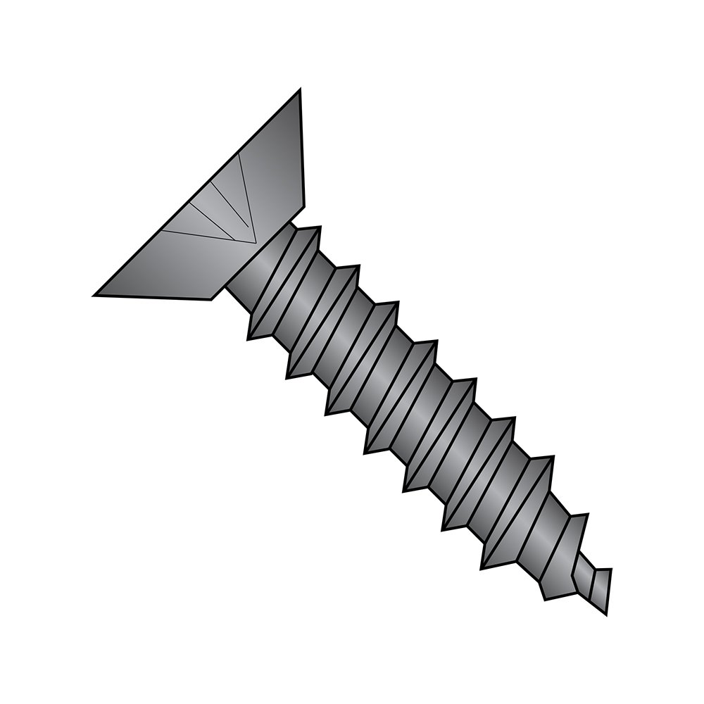 #12-14 Steel Sheet Metal Screws - Black Oxide, Phillips Drive (Pack of 100) for DIY & Metalworking