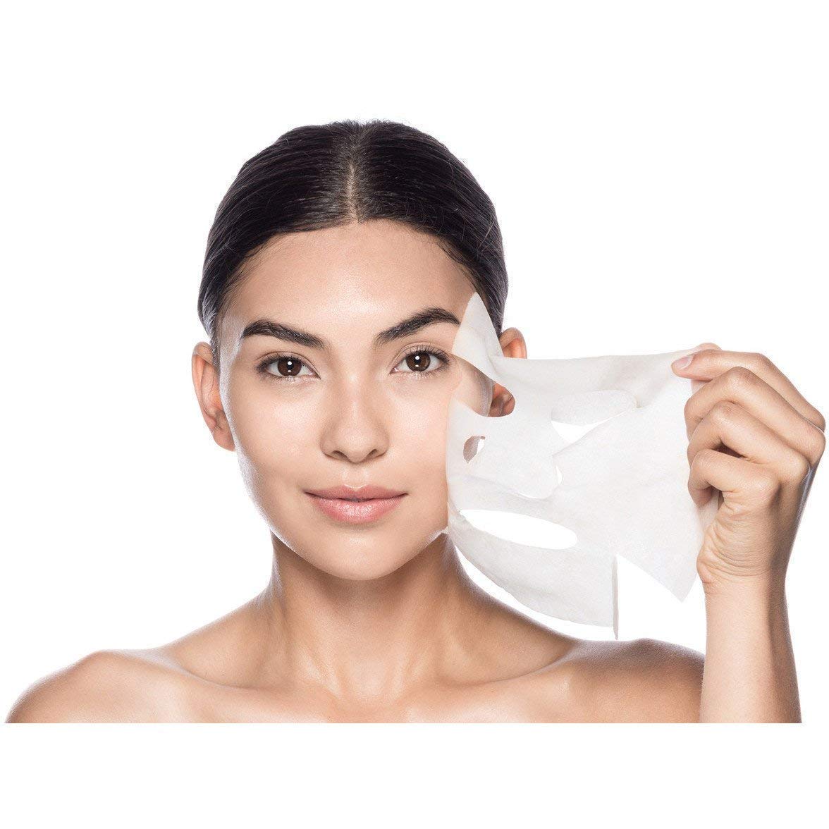Premium Cotton Facial Sheet Masks & Under Eye Patches - 50pcs Set for Hydrating, Brightening & Anti-Aging Skincare | DIY Beauty Treatment for Home Spa & Self-Care Routine
