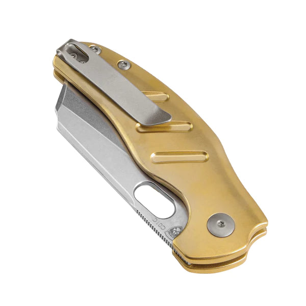 Premium C01C Button Lock Brass Knife - High-Quality EDC Pocket Knife for Outdoor, Camping, and Everyday Carry (EDC) Use