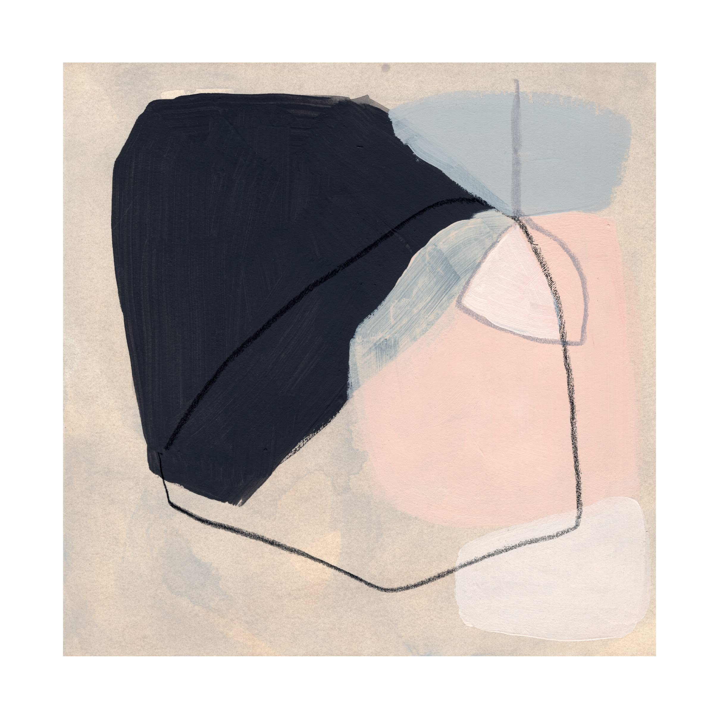 Trademark Fine Art 'Keystone I' Canvas Wall Art Print by June Erica Vess - Modern Abstract Painting for Living Room, Bedroom & Office Decor