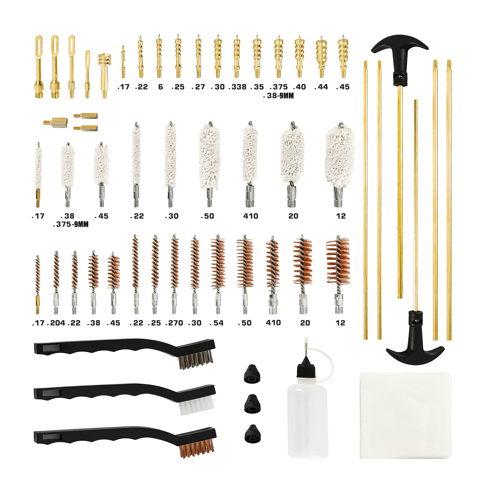 Universal Gun Cleaning Kit for All Calibers - Complete Cleaning Supplies with Portable Carrying Case - Perfect for Rifle, Pistol, and Firearm Maintenance at Home or Range