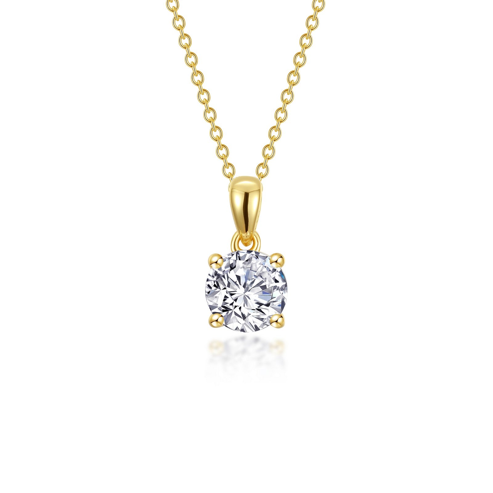 1.5 CTW 4 Prong Solitaire Necklace - Elegant Diamond Pendant for Women, Perfect for Anniversary, Wedding & Special Occasions
