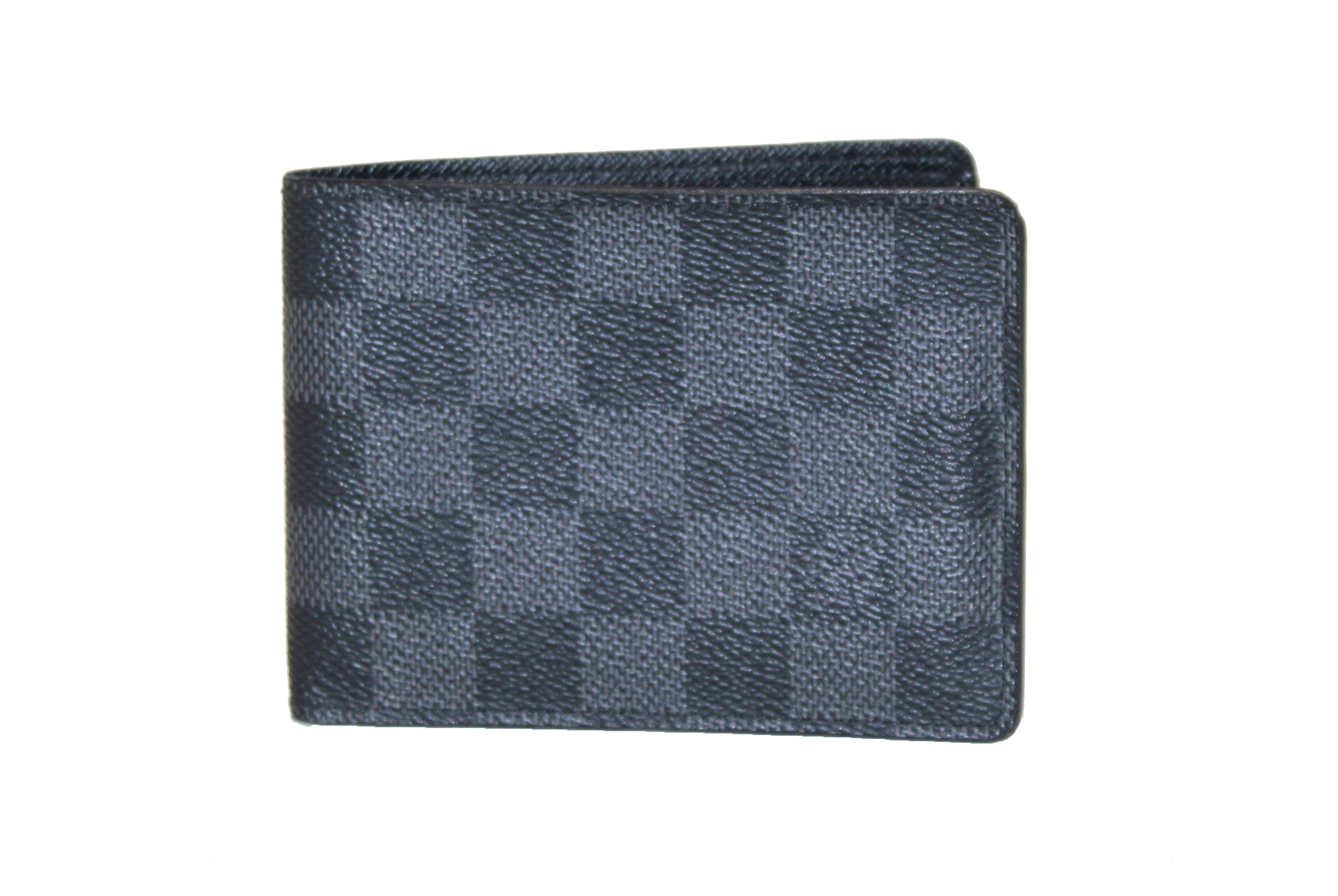 Authentic Louis Vuitton Damier Graphite Canvas Men's Slim Wallet - Luxury RFID-Blocking Bifold Wallet for Everyday Use & Travel Essentials