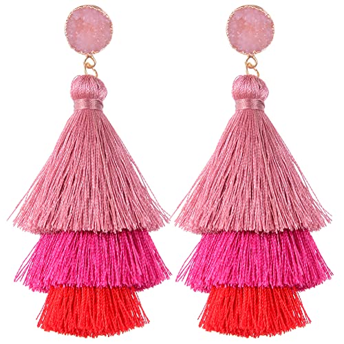 Three-layered Pink-Red Ombre