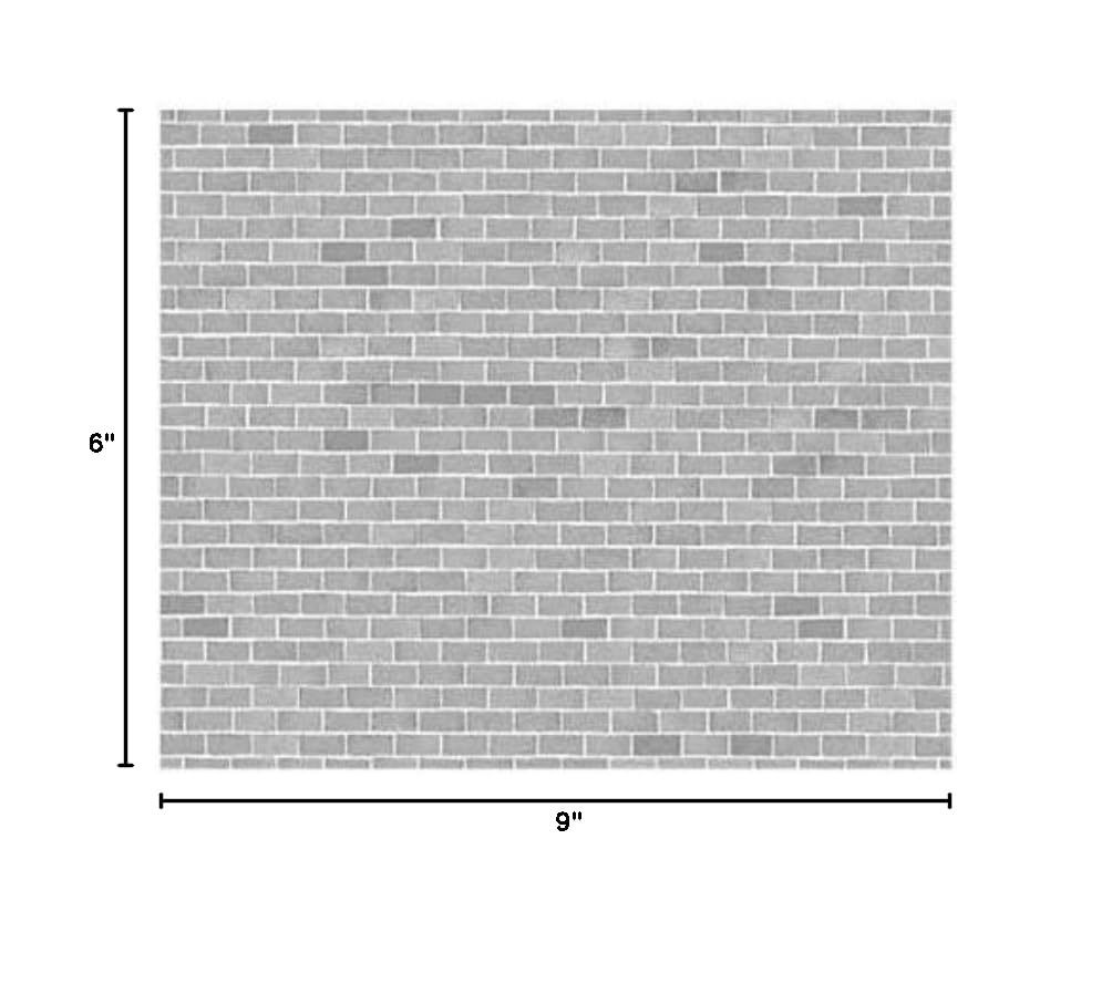 Micro-Mark HO Scale Cinder Block Building Paper - 4 Pack for Model Train Scenery & DIY Architecture Projects