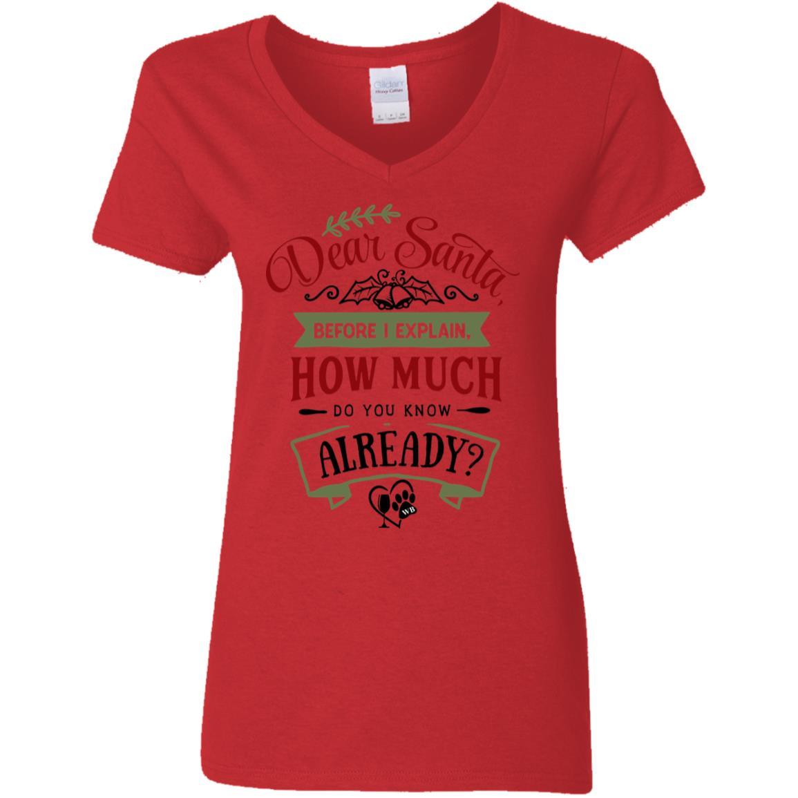 WineyBitches.Co Women's 5.3 oz V-Neck T-Shirt - Soft Cotton Casual Tee for Everyday Wear, Girls Night Out & Wine Tasting Events