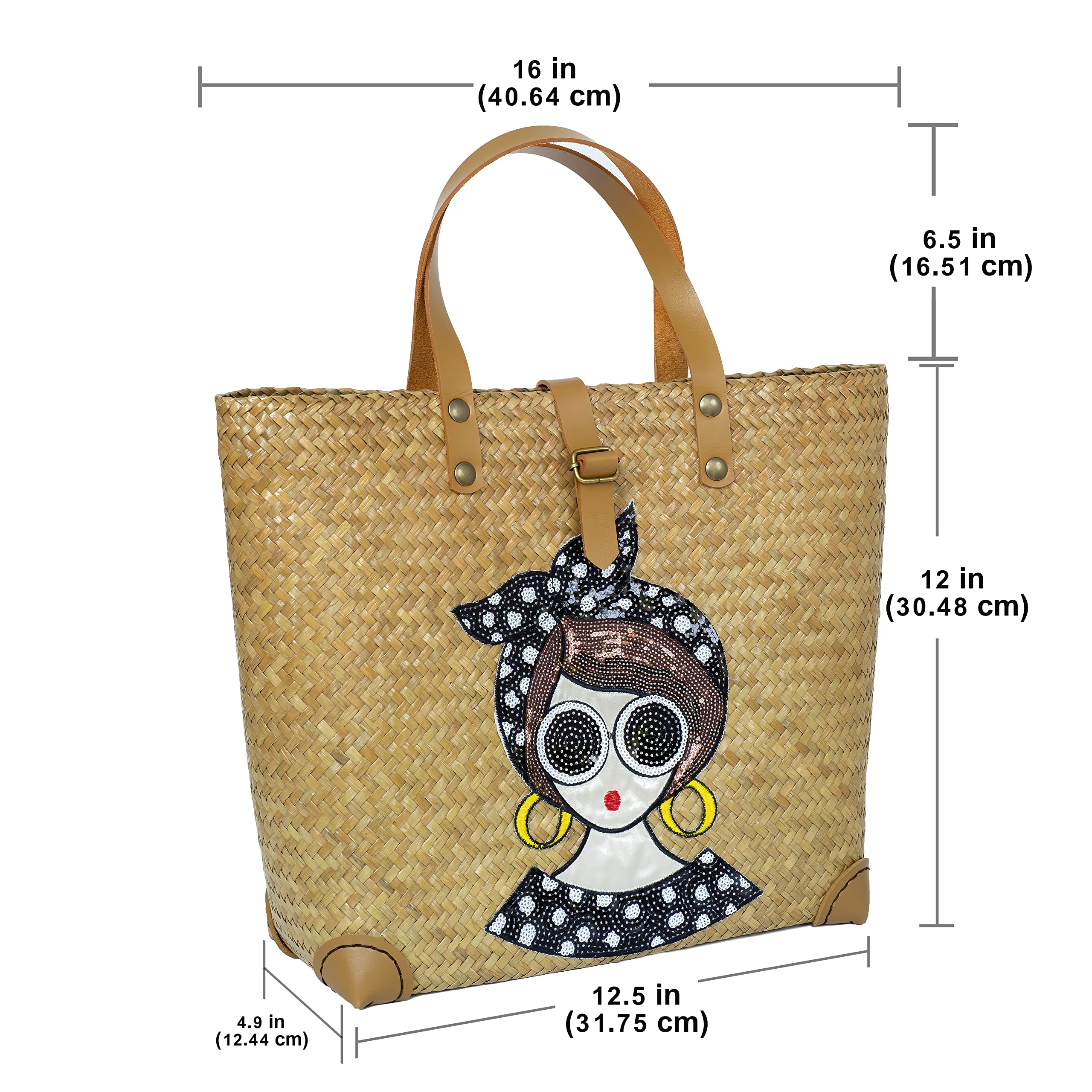 Wabi Sabi Handmade Straw Bag – Women's Boho Shoulder Crossbody Beach Purse | Natural Handwoven Tote for Summer Vacation, Picnic, Daily Use | Perfect for Beach Outings, Farmers Market & Brunch Dates