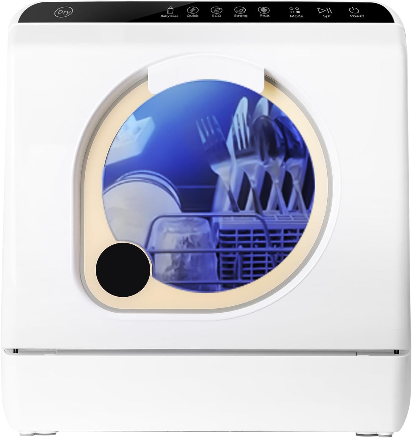 Portable Countertop Dishwasher with Water Tank & Dryer - Compact 360° Spray Dishwasher for Apartments, RVs, Dorms & Small Kitchens - Perfect for Baby Bottles, Dishes & Kitchenware Cleaning