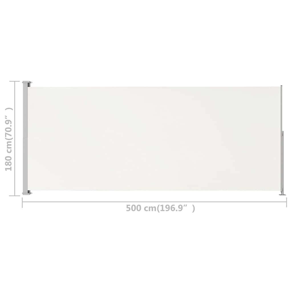 Retractable Patio Side Awning 70.9