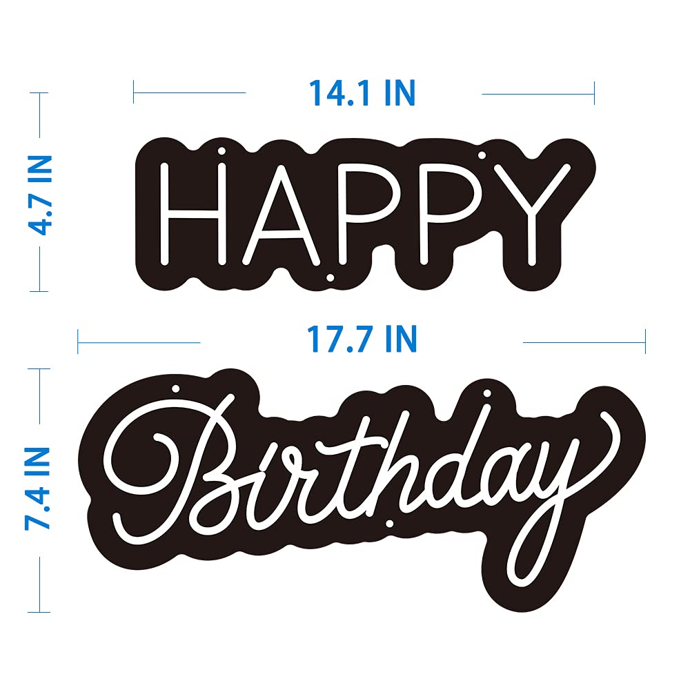 Happy Birthday LED Neon Sign - Large 14x5
