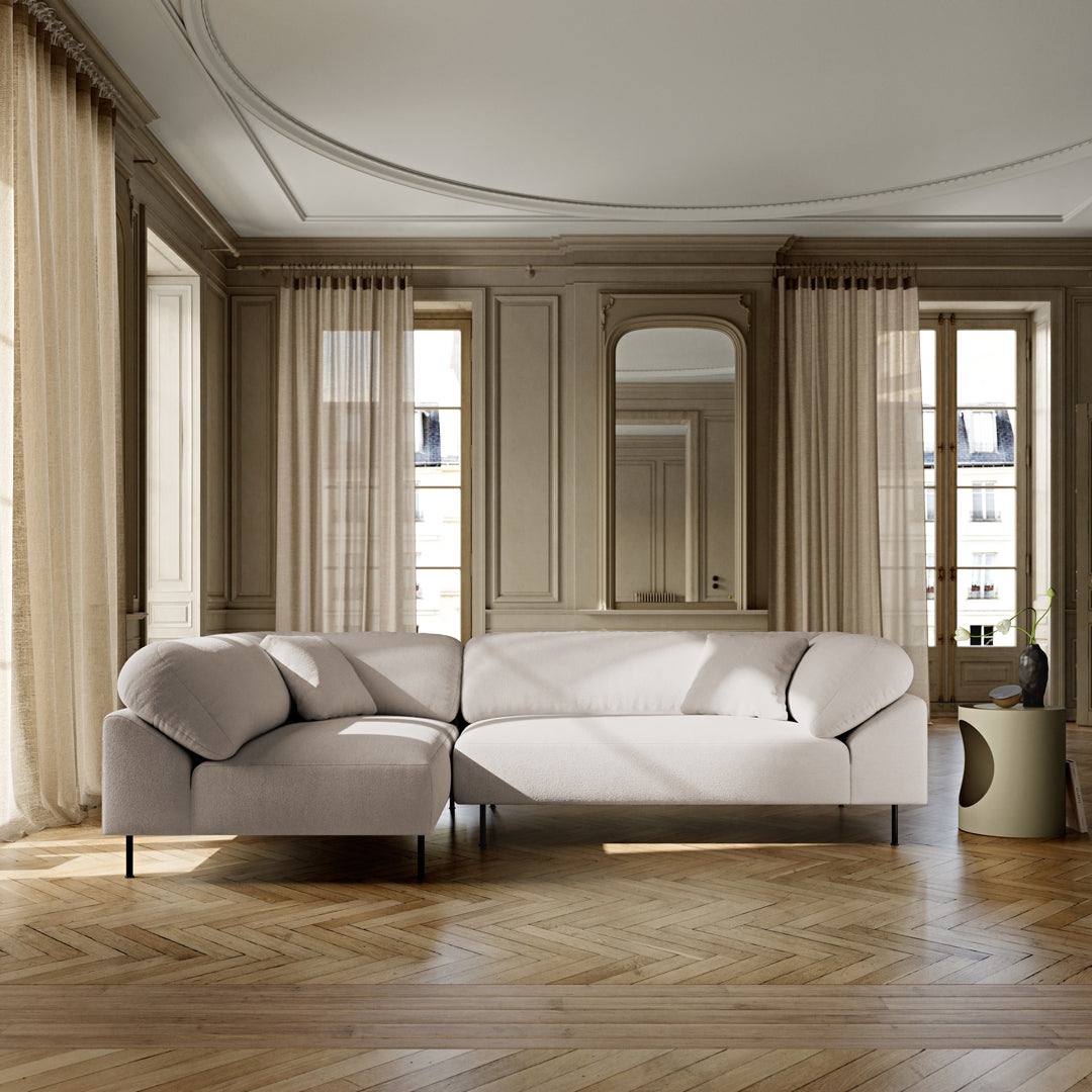 Modular Sectional Sofa with Pre-Configured Collar Design - Easy Setup in 1 Piece | Perfect for Living Rooms, Home Theaters & Open Concept Spaces