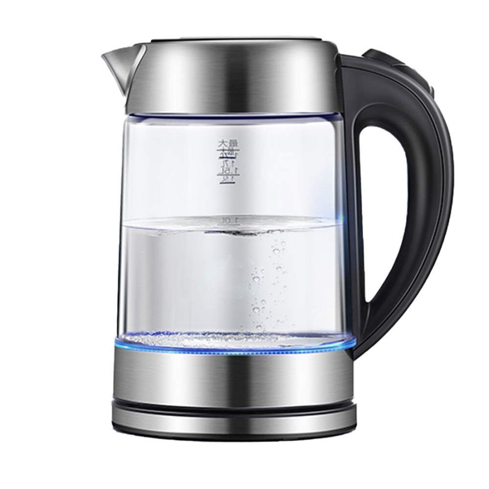 1.7L Glass Electric Kettle with Blue LED - Fast Boiling Cordless Water Kettle for Tea & Coffee - Auto Shut-Off & Boil-Dry Protection - Stainless Steel Inner Lid - 1800W - Perfect for Home, Office & Dorm Use