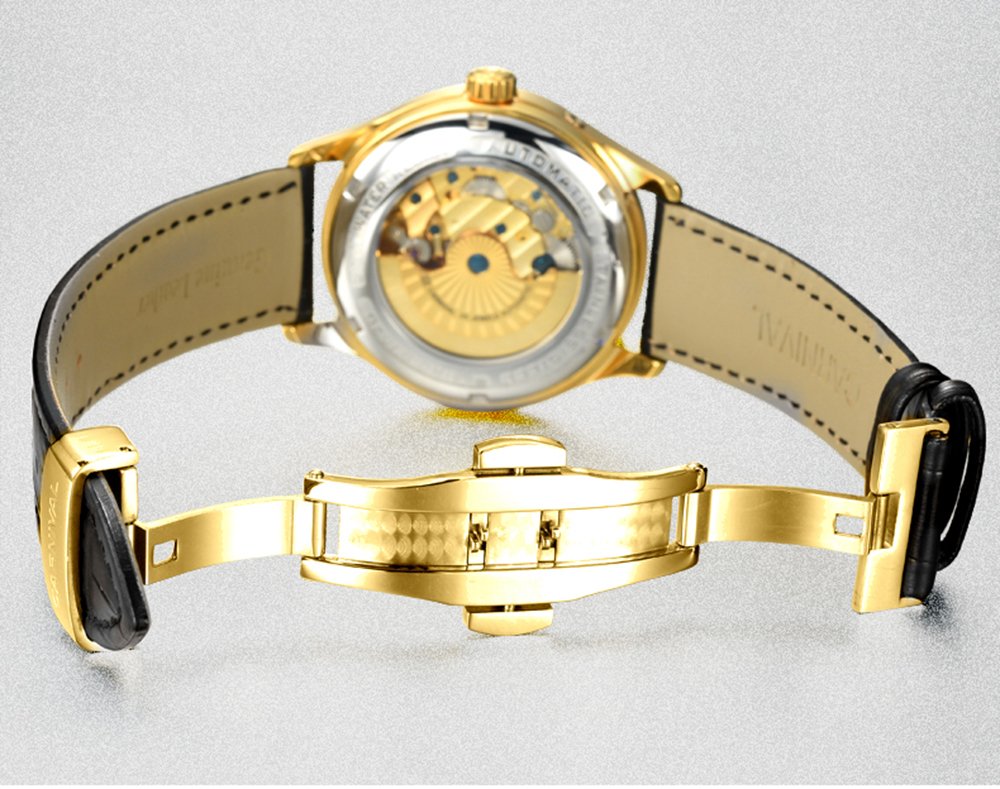 Automatic Men's Analog Dress Watch with Kinetic Energy Display - Stylish Casual Timepiece for Business, Office & Everyday Wear
