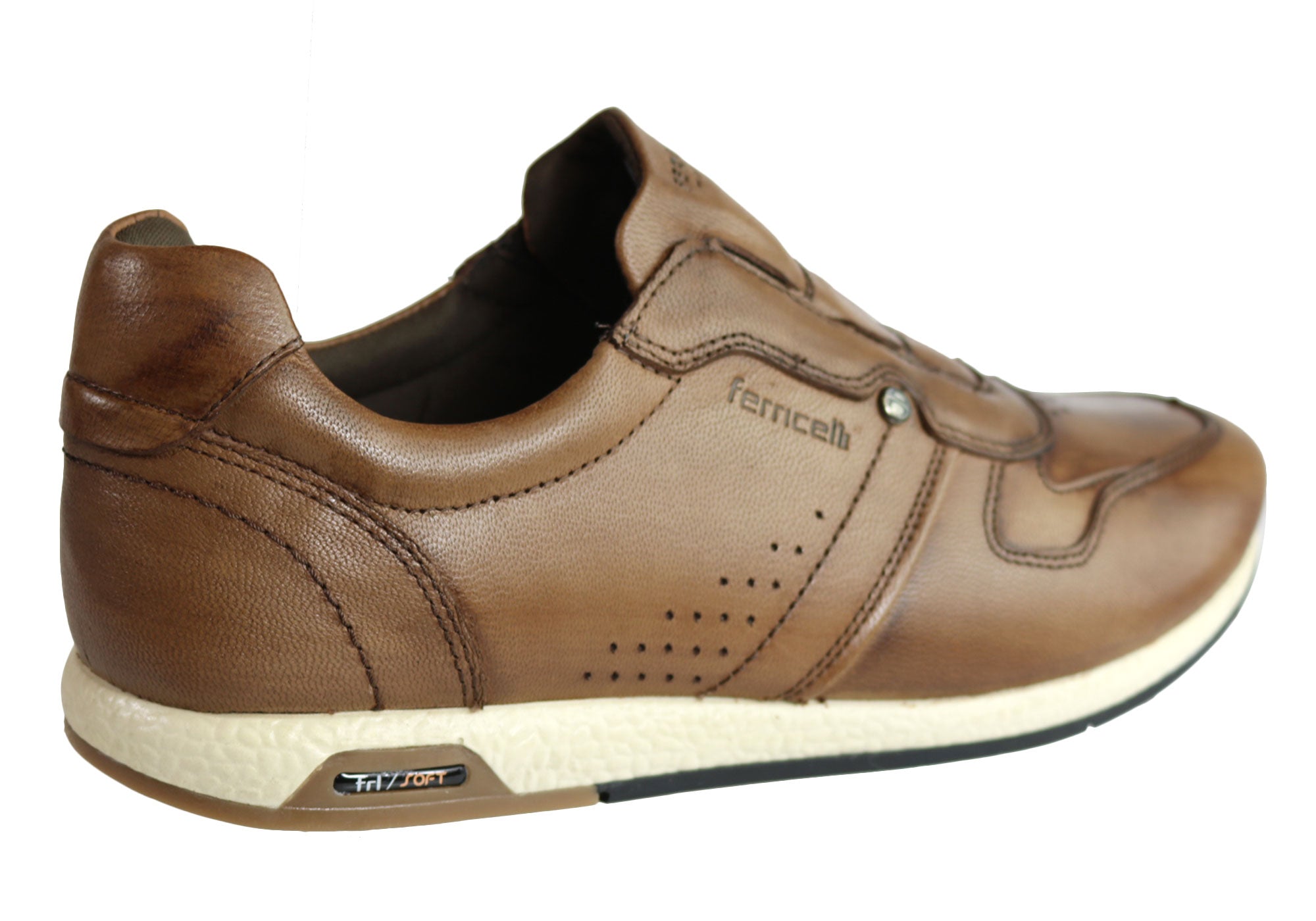 Ferricelli Carlo Men's Leather Slip-On Casual Shoes - Handmade in Brazil - Comfortable Loafers for Work, Travel & Everyday Wear